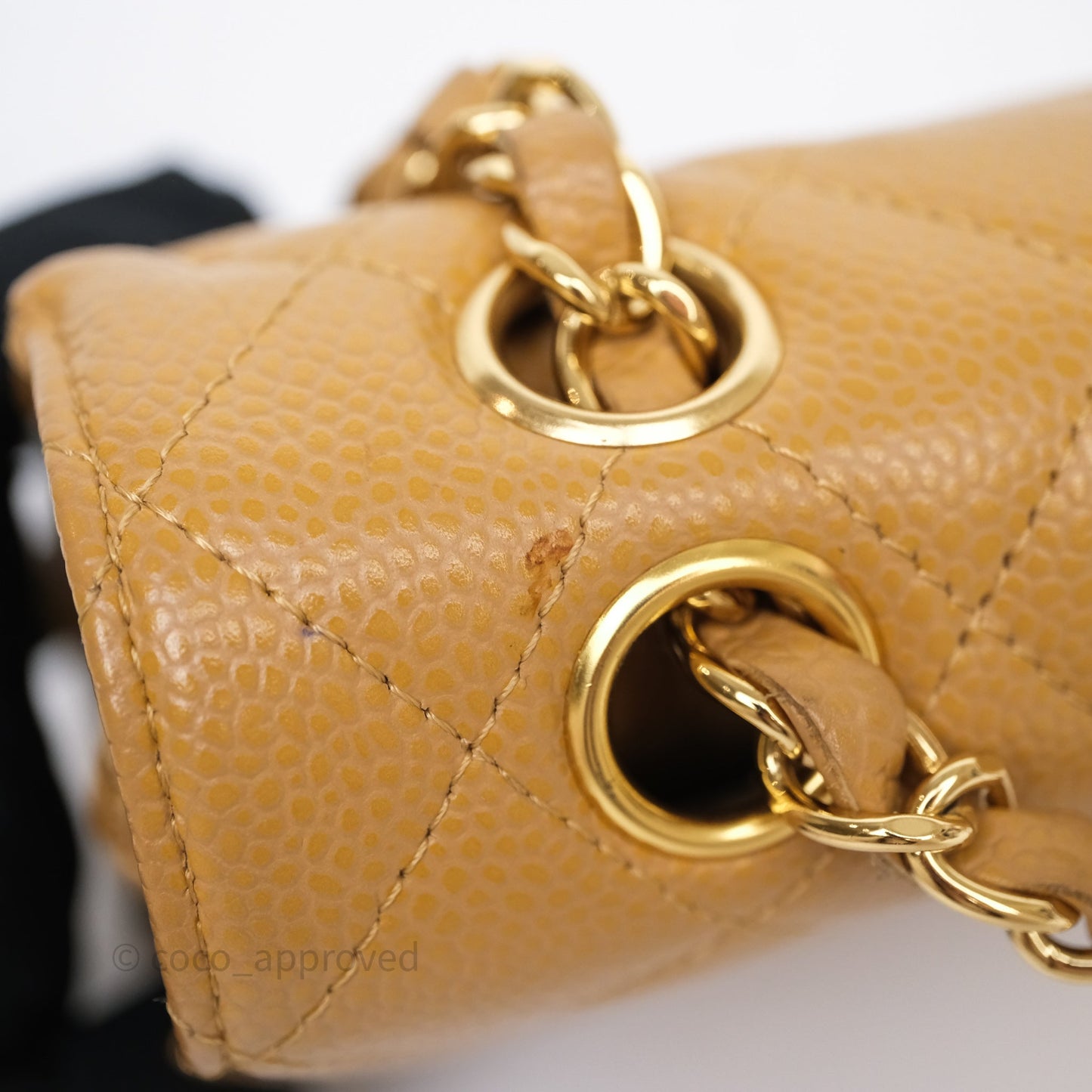 Chanel Classic M/L Medium Flap Quilted Dark Beige Caviar Gold Hardware