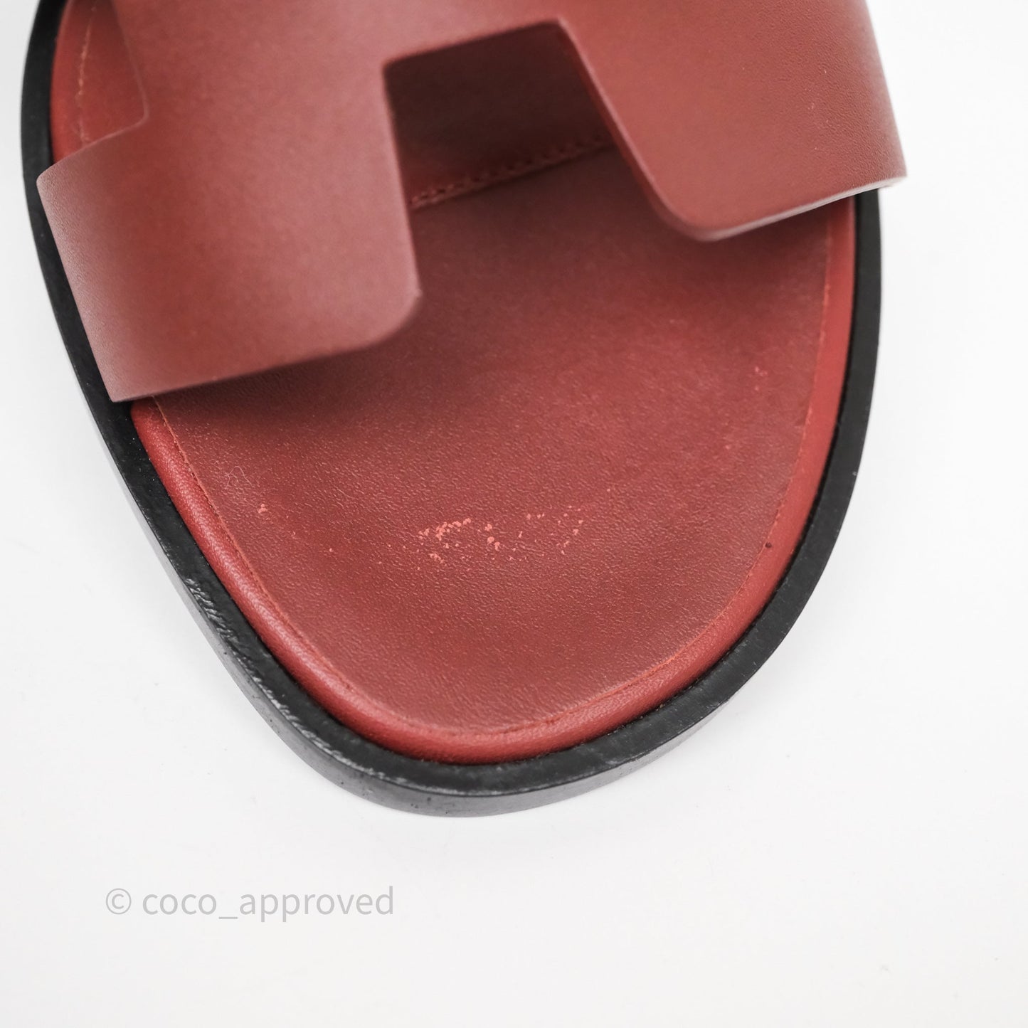 Hermes Sandales Santorini Rouge Tomette Size 36.5