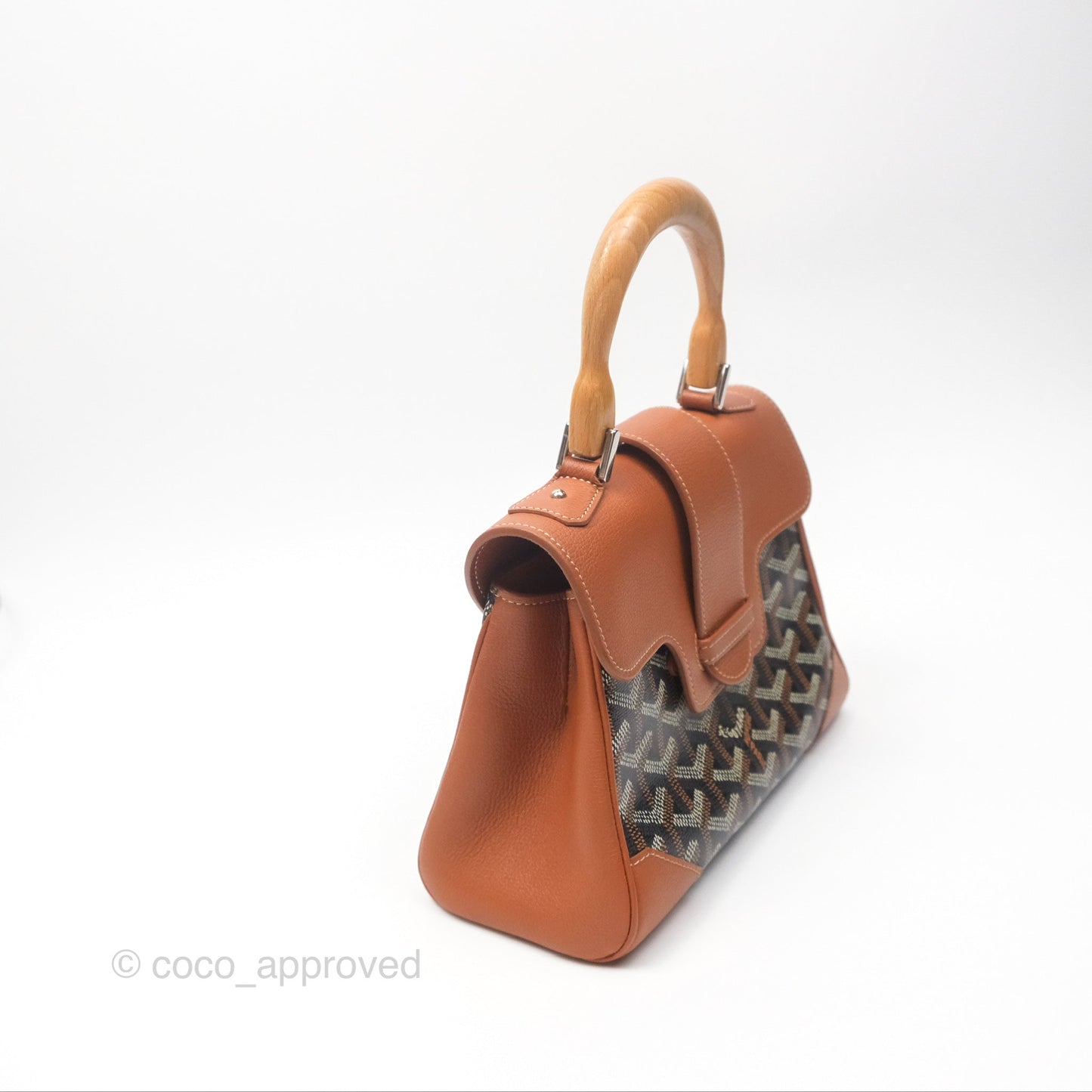 Goyard Saïgon Mini Bag Tan Goyardine Canvas/Chevroches Calfskin