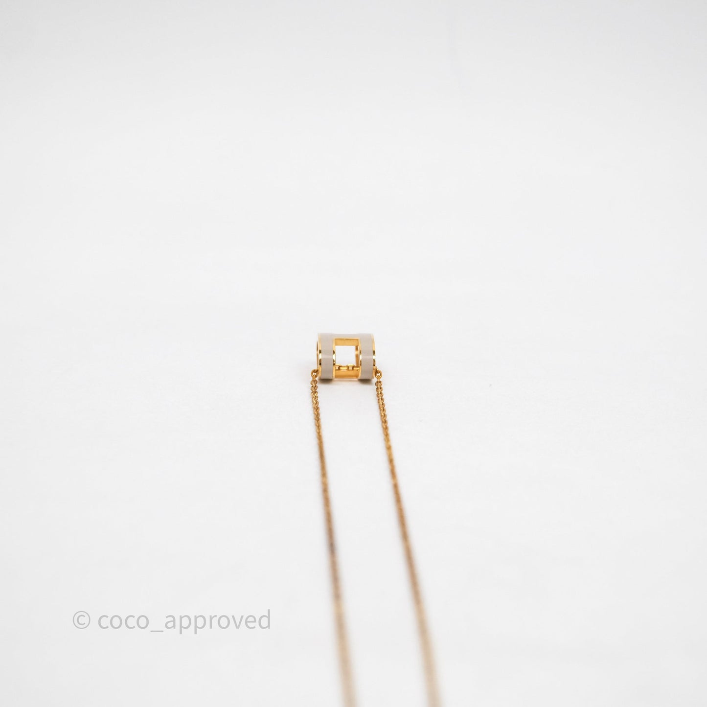 Hermès Pop H Marron Glace Pendant Necklace Gold Hardware
