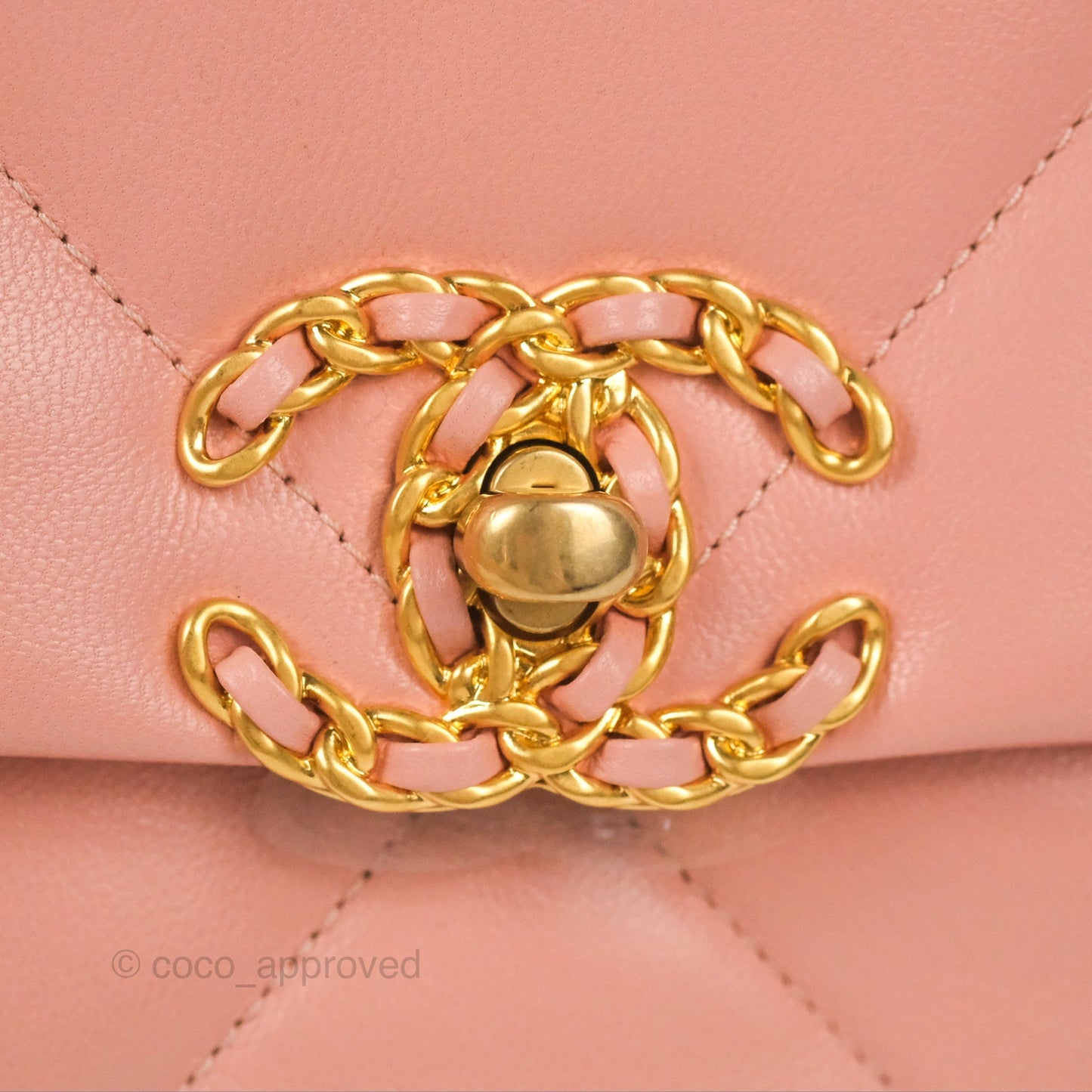 Chanel 19 Small Blush Pink Goatskin Mixed Hardware