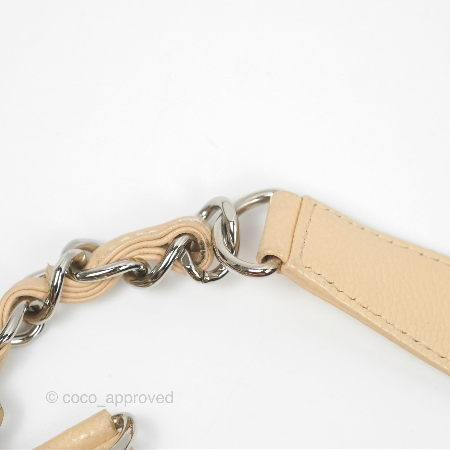 Chanel GST Beige Caviar Silver Hardware
