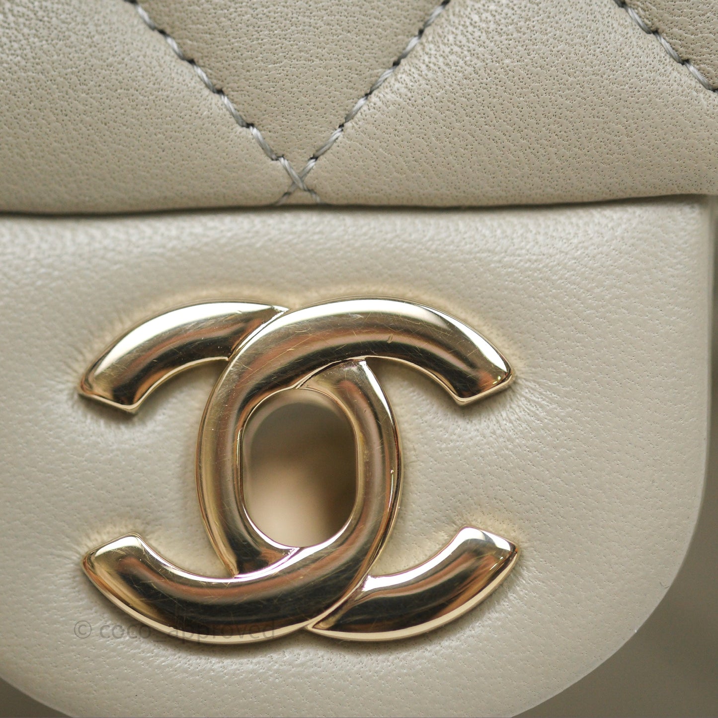 Chanel Mini Rectangular Quilted Sage Lambskin Gold Hardware