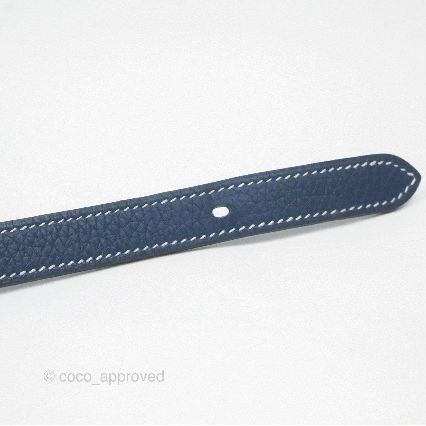 Hermès Halzan 31 Deep Blue S4 Clemence Palladium Hardware