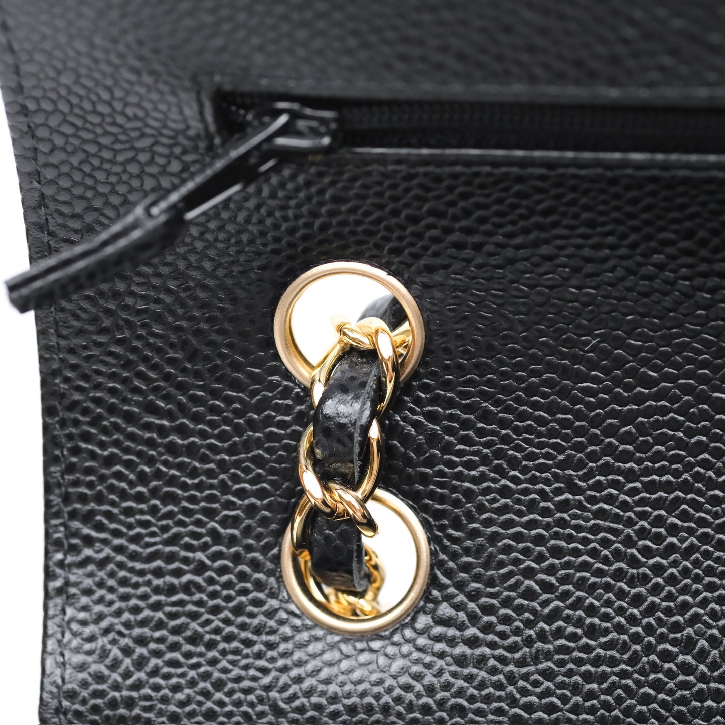 Chanel Small Classic Flap Quilted Black Caviar Gold Hardware
