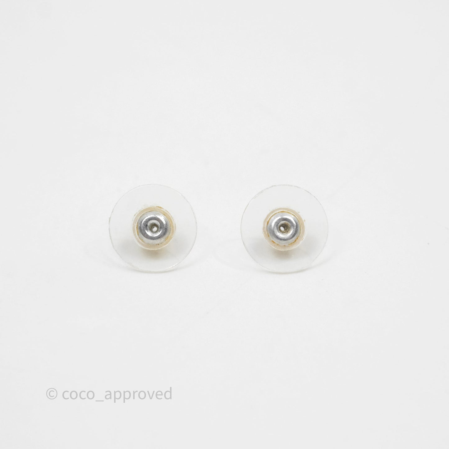Chanel CC Round Earrings Gold Tone 19C