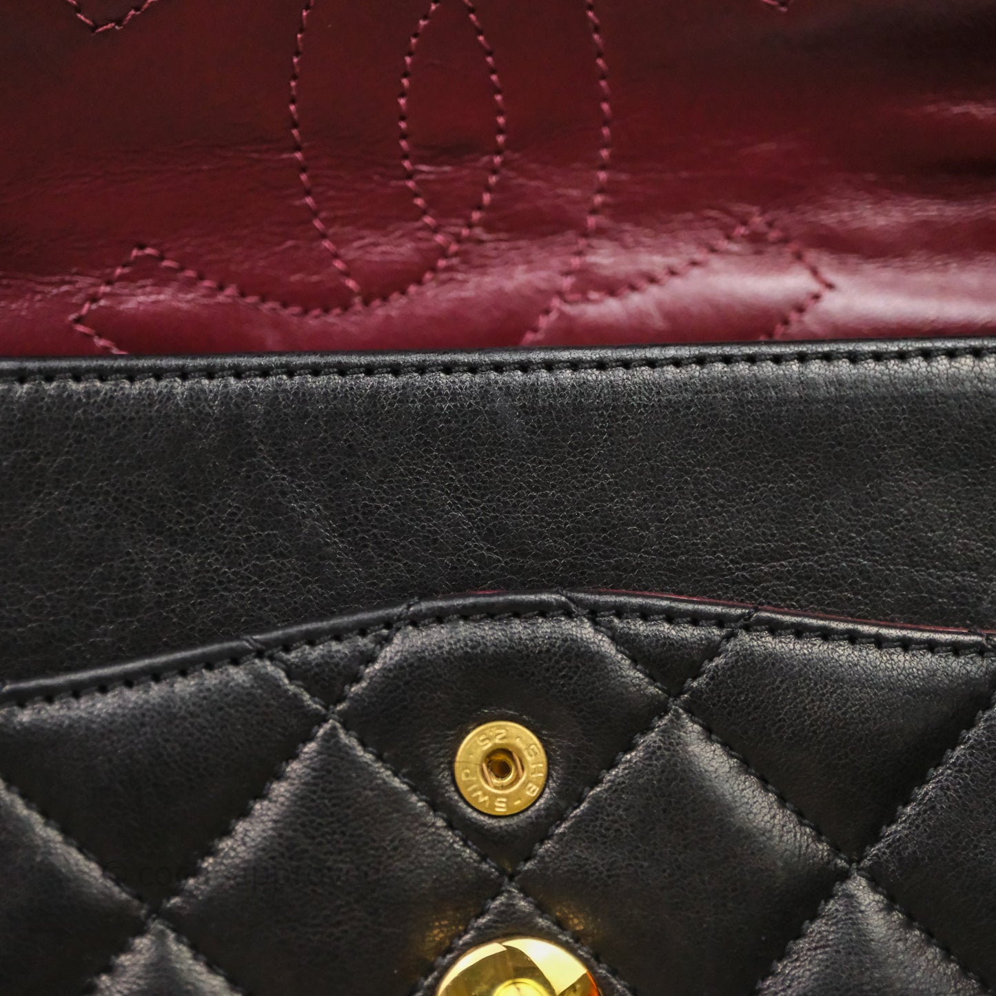 Chanel Quilted Vintage Flap Bag Lambskin Black 24K Gold Hardware