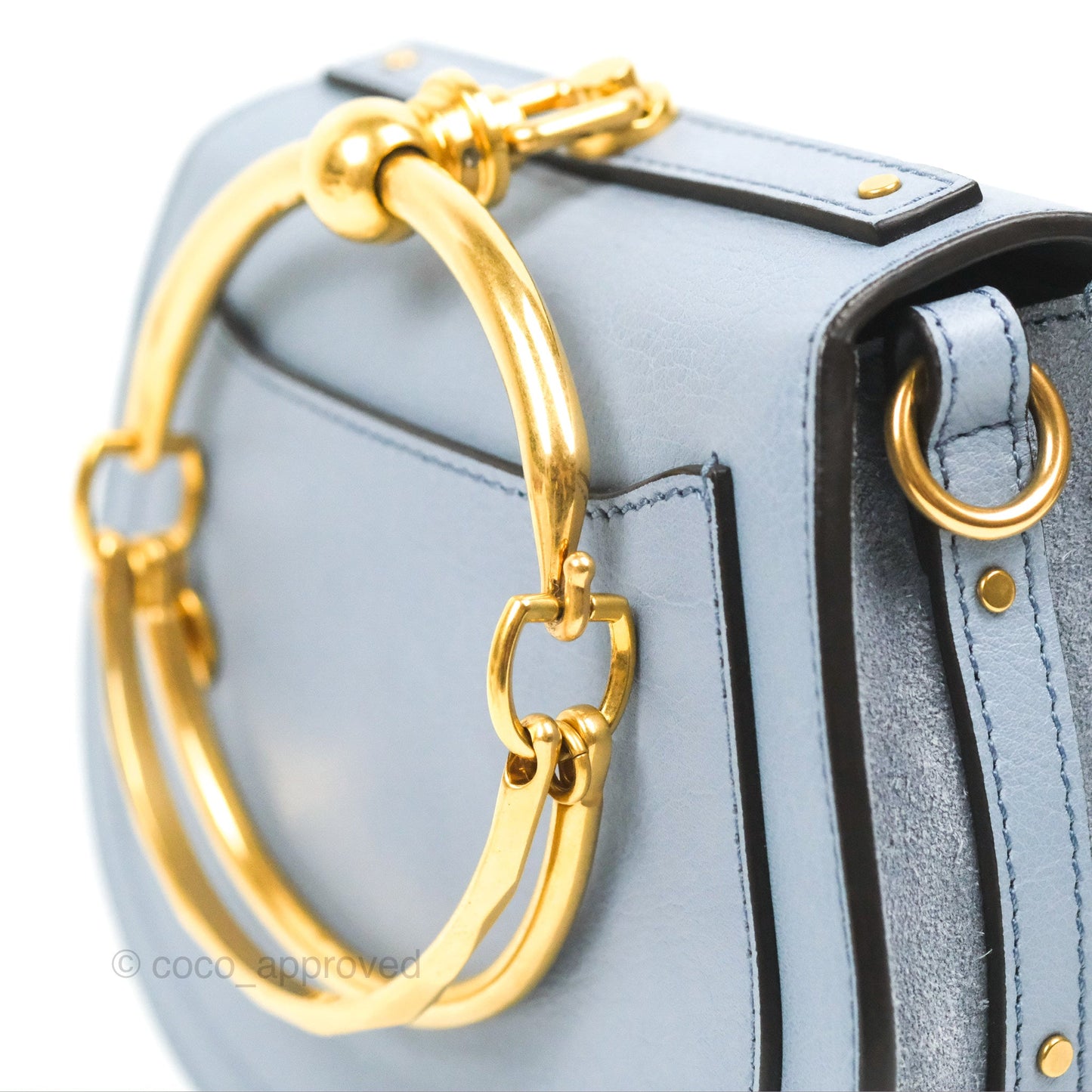 Chloé Nile Crossbody Bag Blue Calfskin