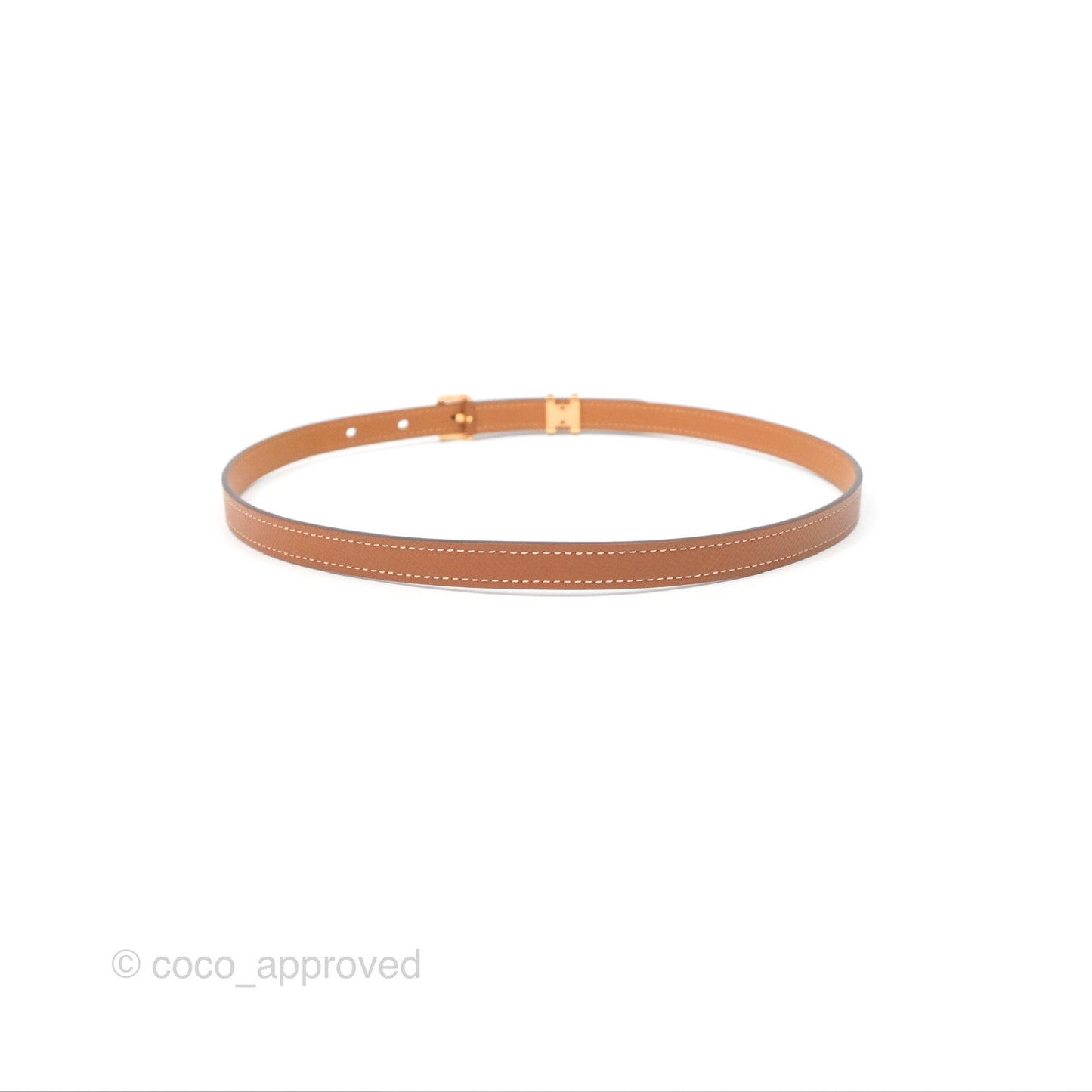 Hermès Pop H 15 Belt Epsom Gold Rose Gold Hardware