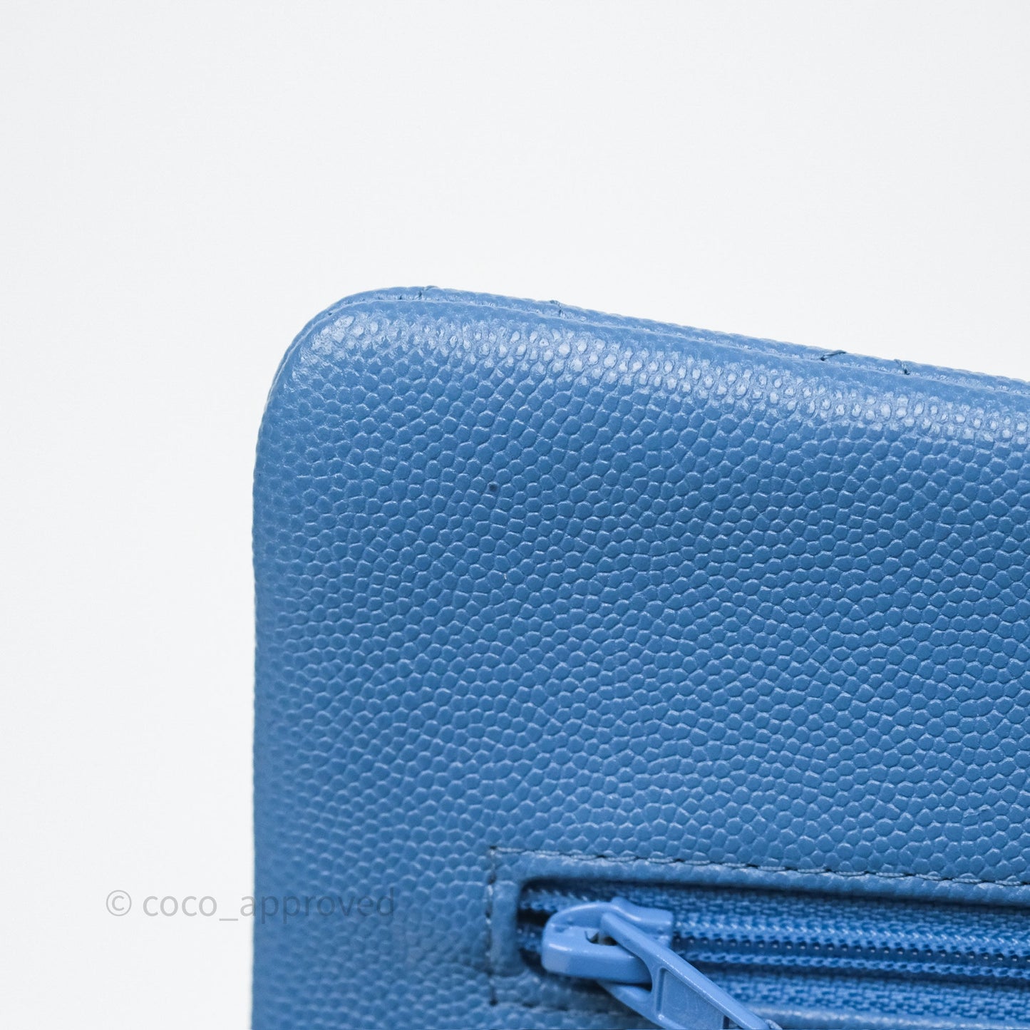 Chanel Small Classic Quilted Flap Blue Caviar Gold Hardware