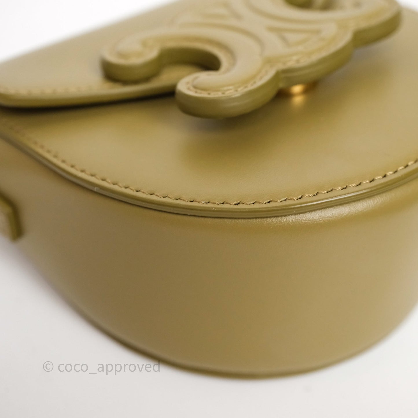 Celine Mini Besace Cuir Triomphe Green Calfskin
