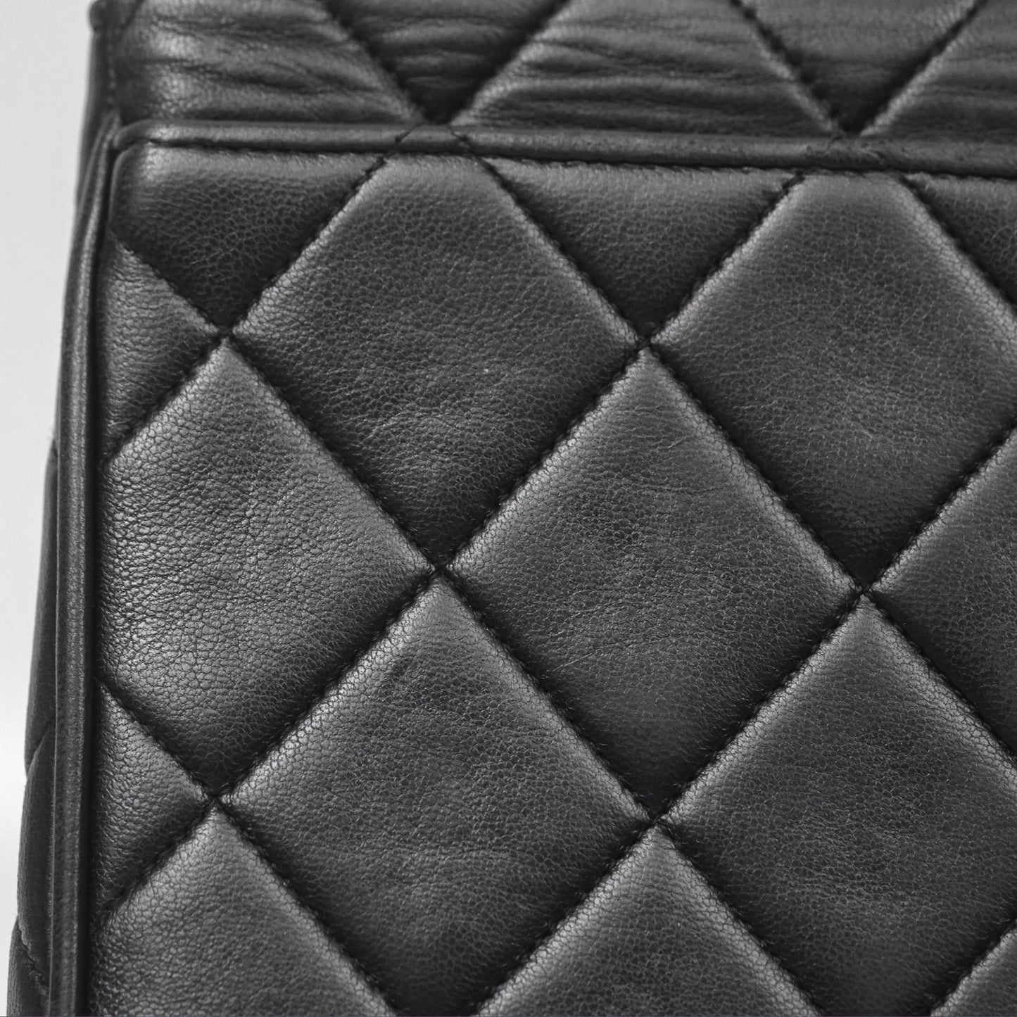 Chanel Vintage Flap Bag Black Lambskin 24K Gold Hardware