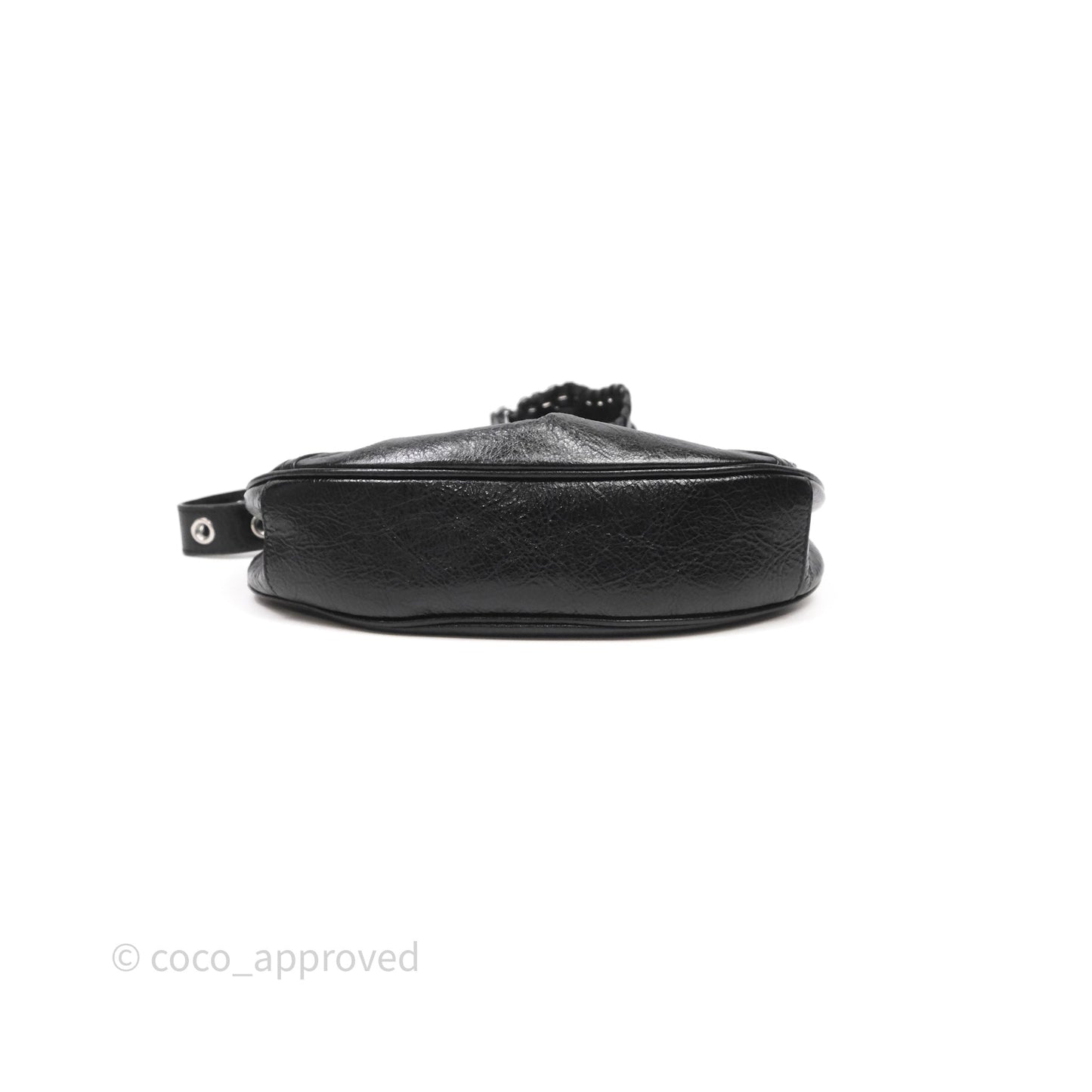 Balenciaga Le Cagole Shoulder Bag Black Calfskin Silver Hardware