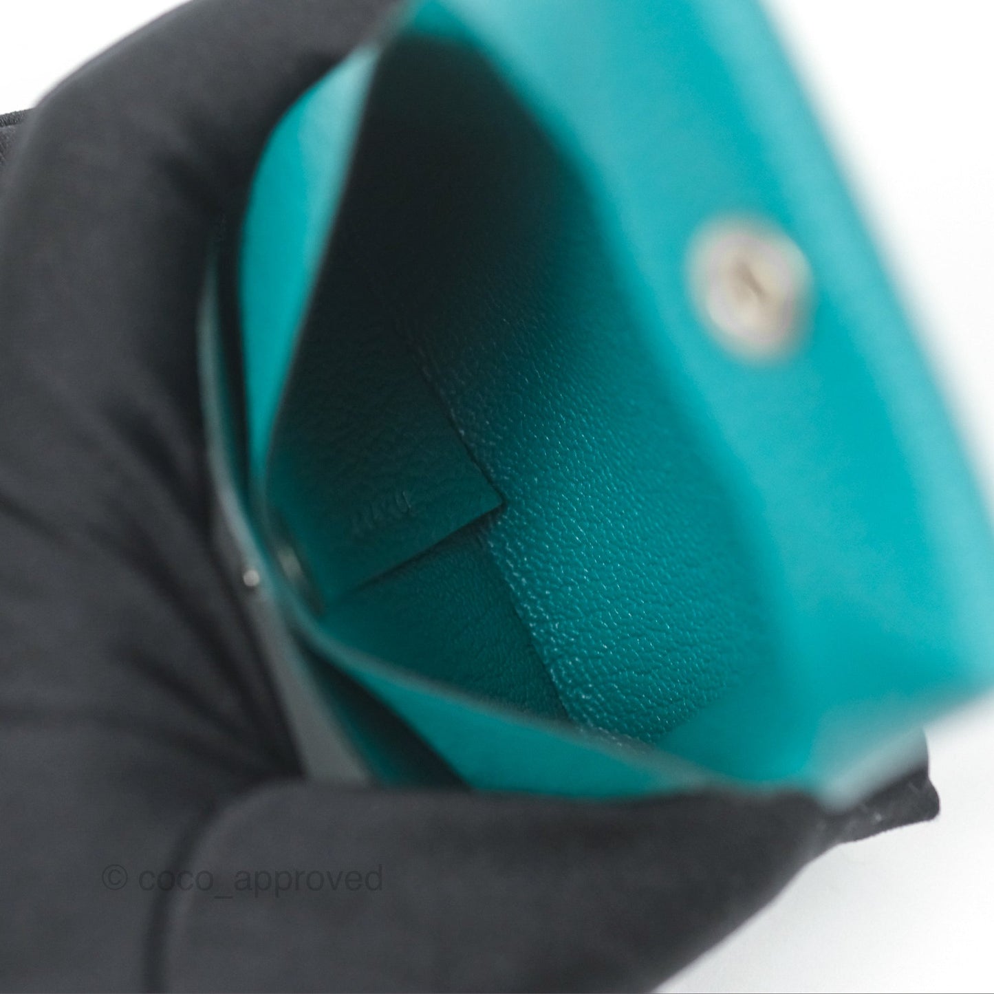 Hermès Bastia Coin Purse Green Chevre Mysore