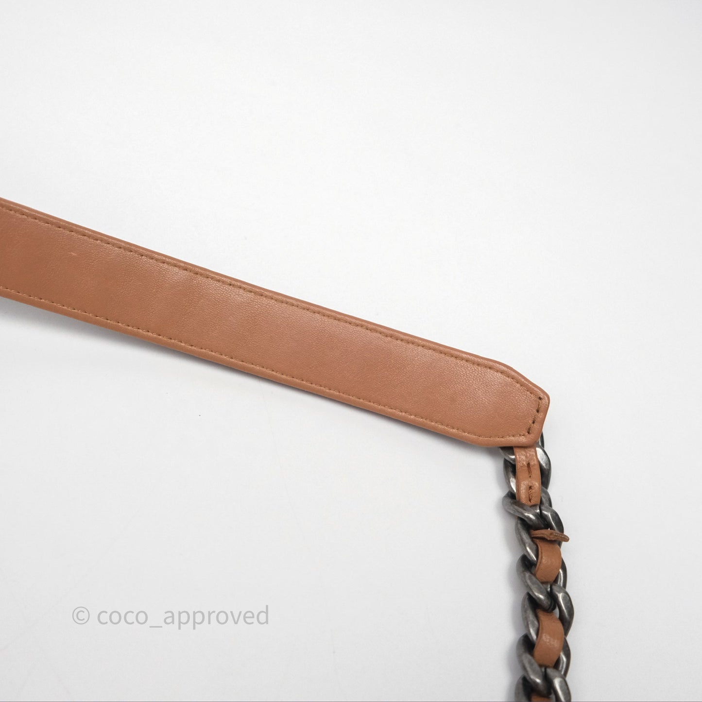 Chanel 19 Wallet on Chain WOC Dark Beige Caramel Lambskin Mixed Hardware