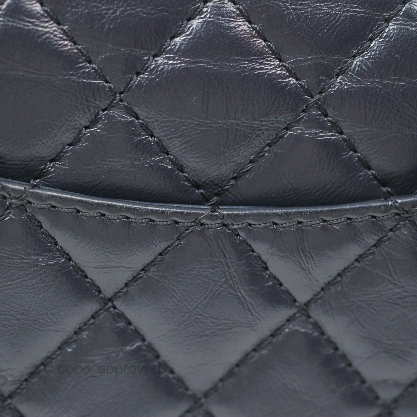 Chanel Mini Reissue 224 Navy Aged Calfskin Aged Gold Hardware