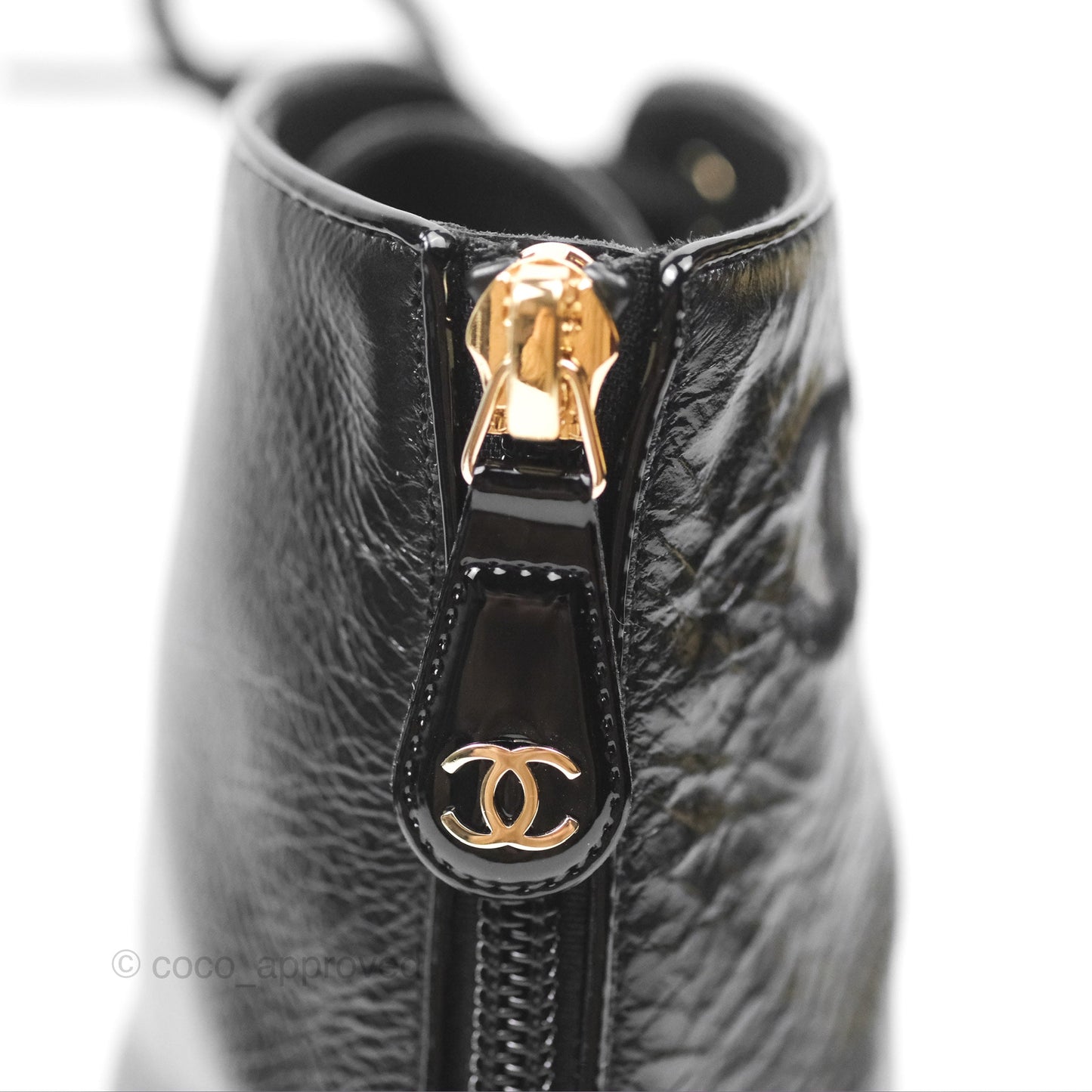 Chanel CC Calfskin Short Boots Black Size 39