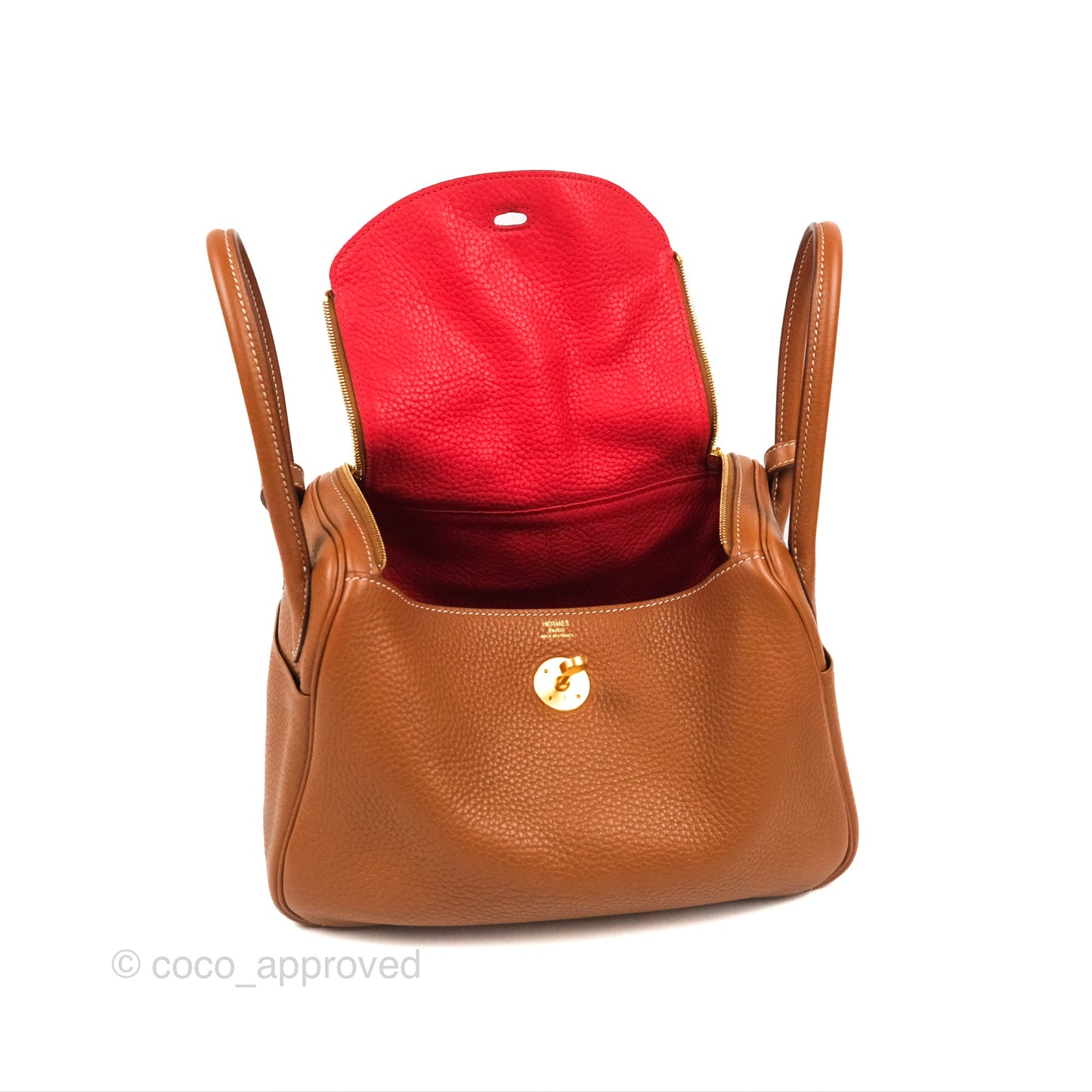 Hermès Lindy 26 Gold Taurillon Clemence Gold Hardware
