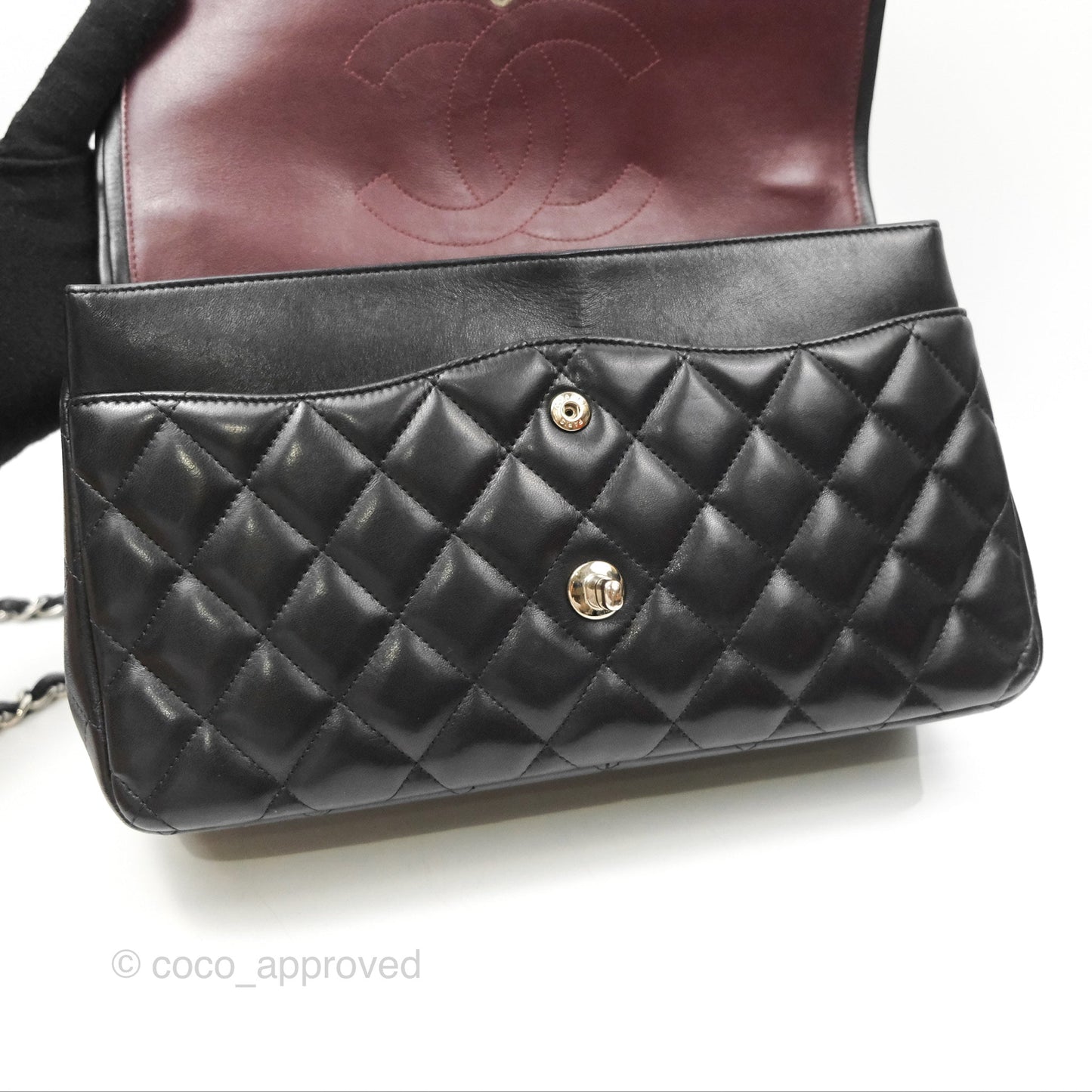 Chanel Jumbo Double Flap Black Lambskin Silver Hardware⁣⁣