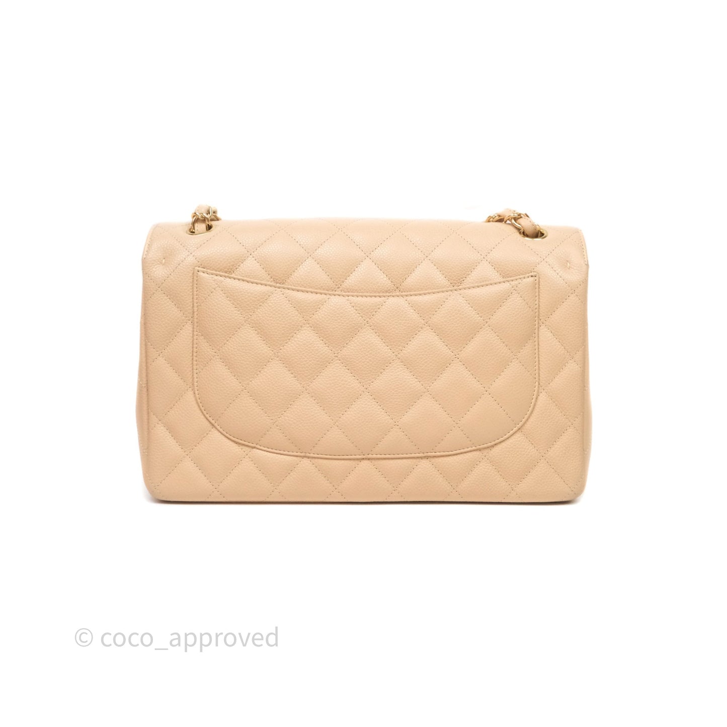 Chanel Jumbo Double Flap Beige Caviar Gold Hardware⁣⁣