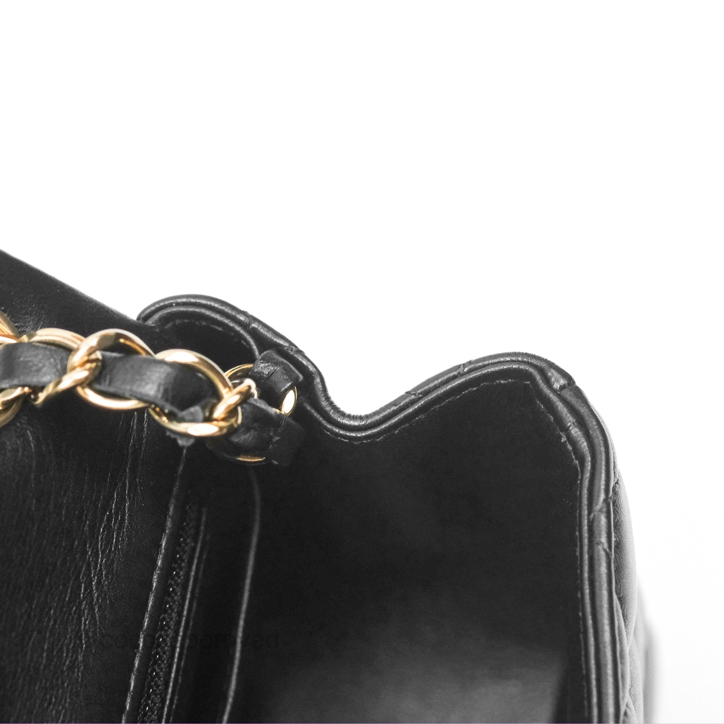 Chanel Mini Square Black Lambskin Gold Hardware