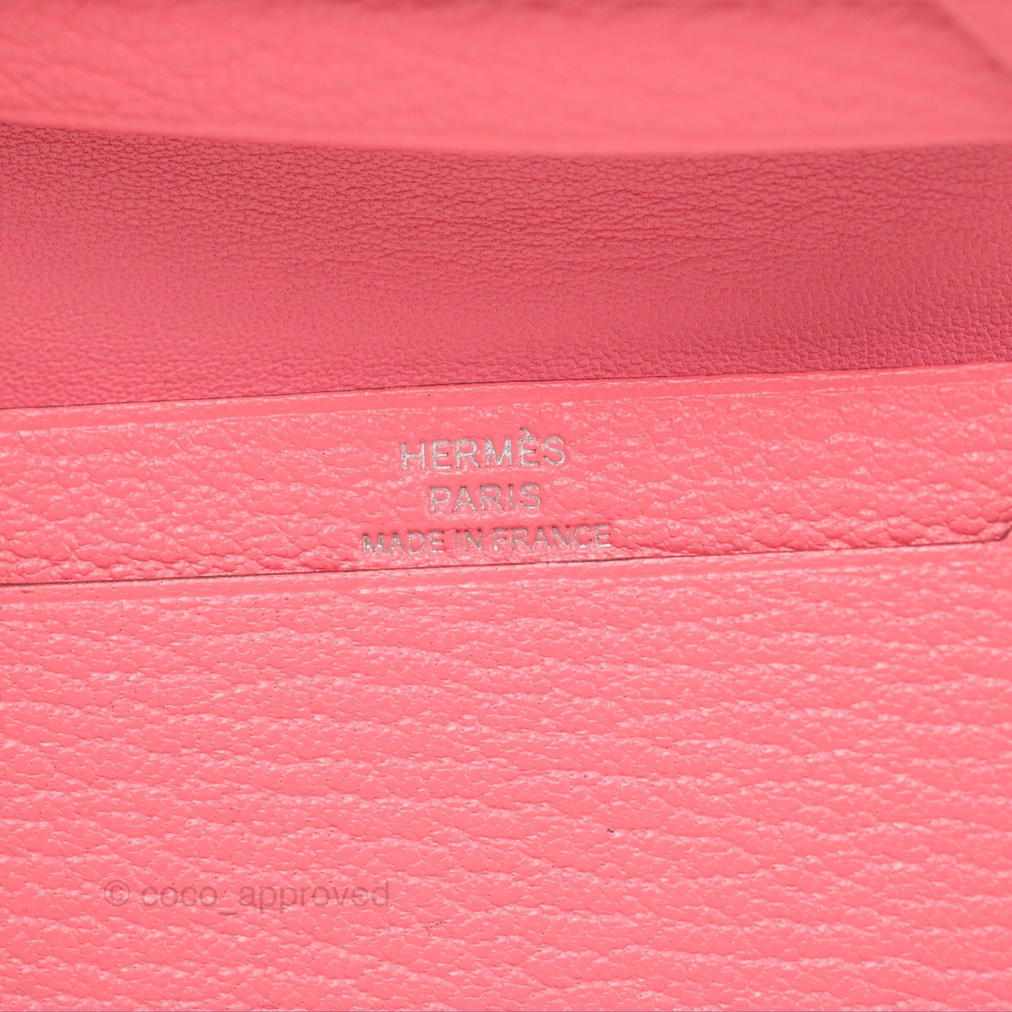 Hermès Bearn Card Holder Rose Ete Chevre Mysore Palladium Hardware