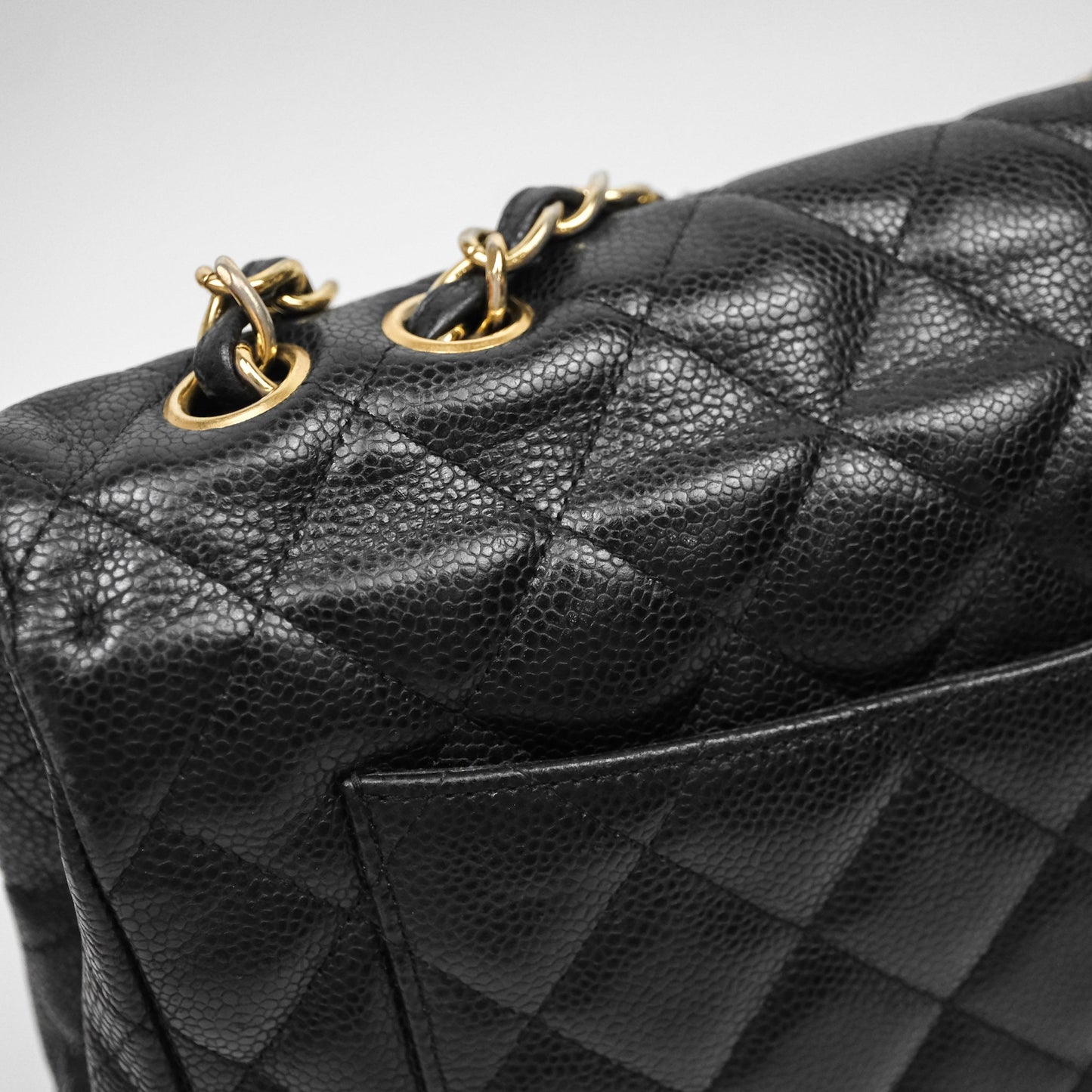 Chanel Jumbo Single Flap Black Caviar Gold Hardware⁣⁣