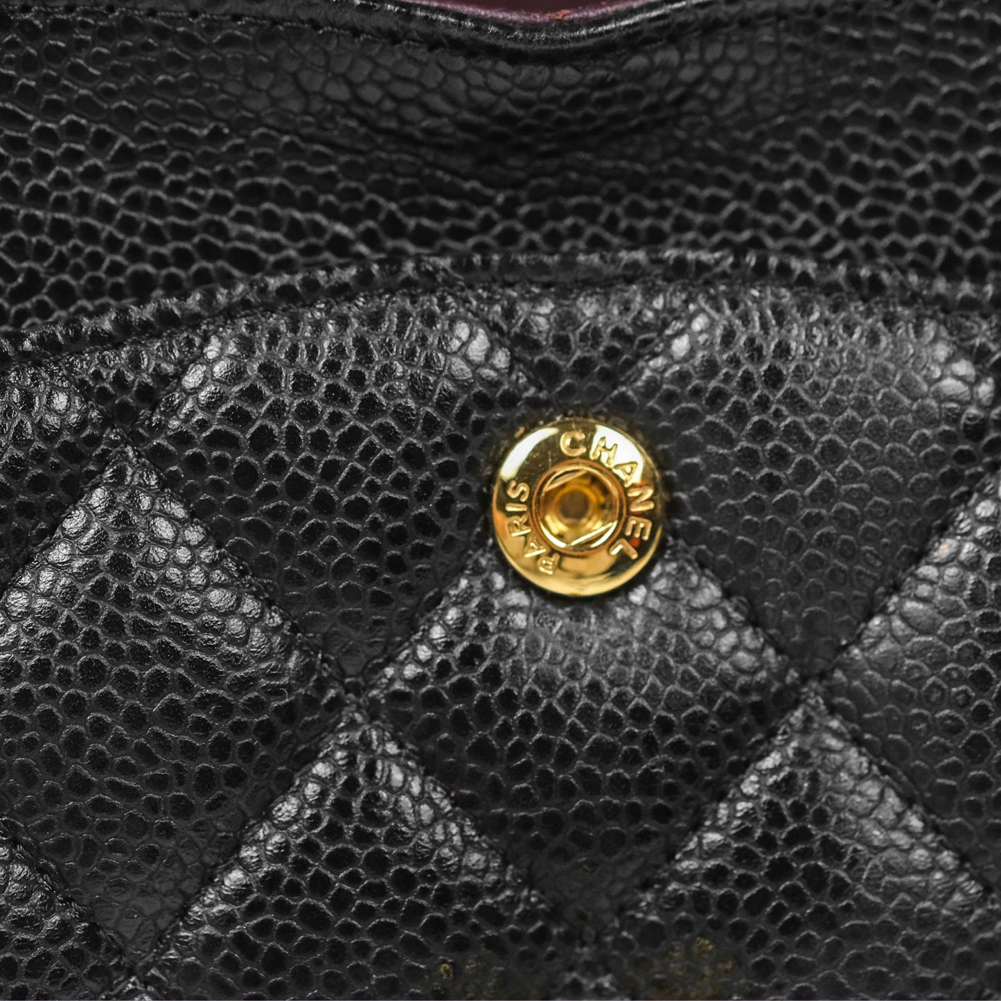 Chanel Classic M/L Medium Flap Quilted Black Caviar Gold Hardware
