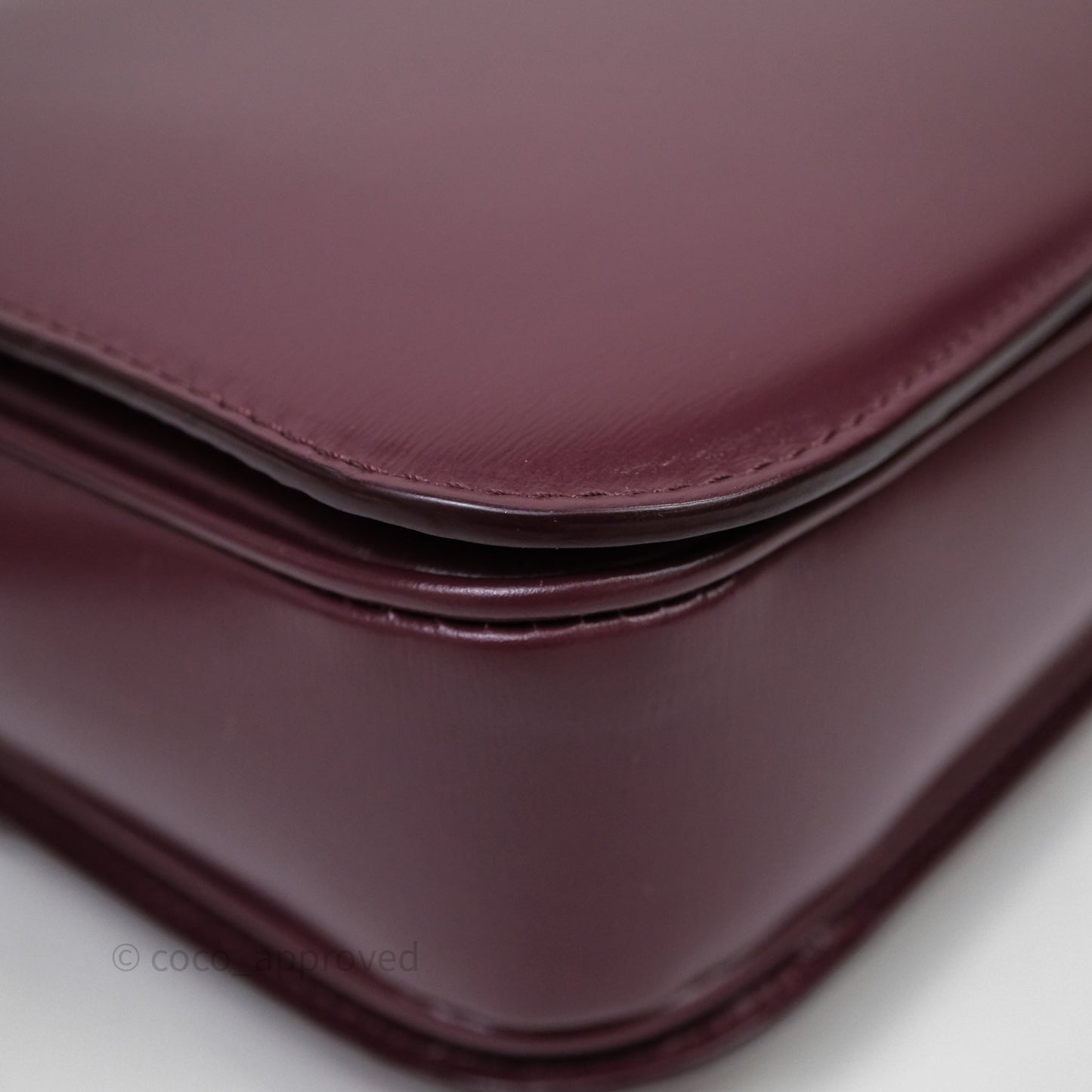 Celine Medium Triomphe Acai Burgundy Shiny Calfskin Gold Hardware