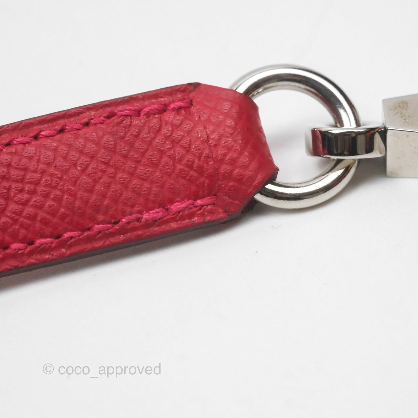 Hermès Kelly 32 Sellier Rouge Casaque Q5 Epsom Palladium Hardware
