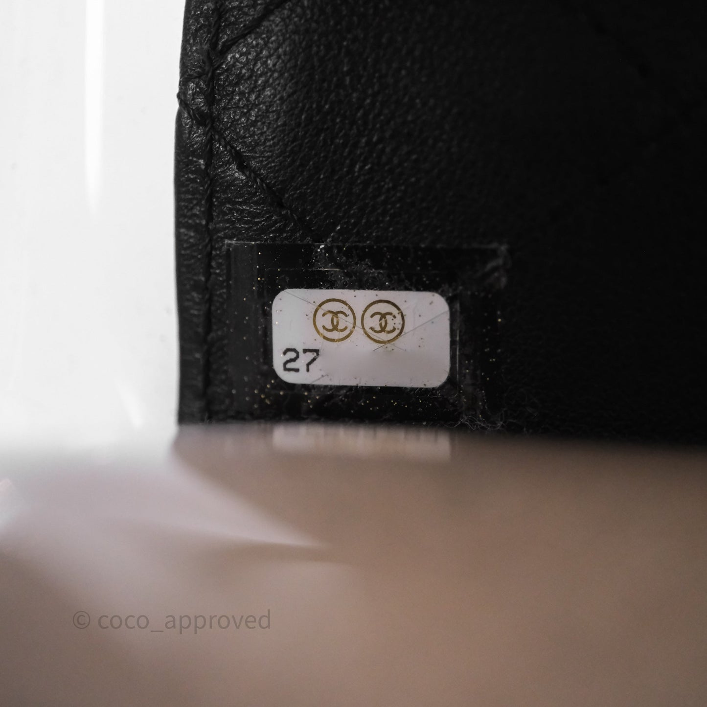 Chanel Medium Sand By The Sea PVC Flap Black Lambskin Gold Hardware