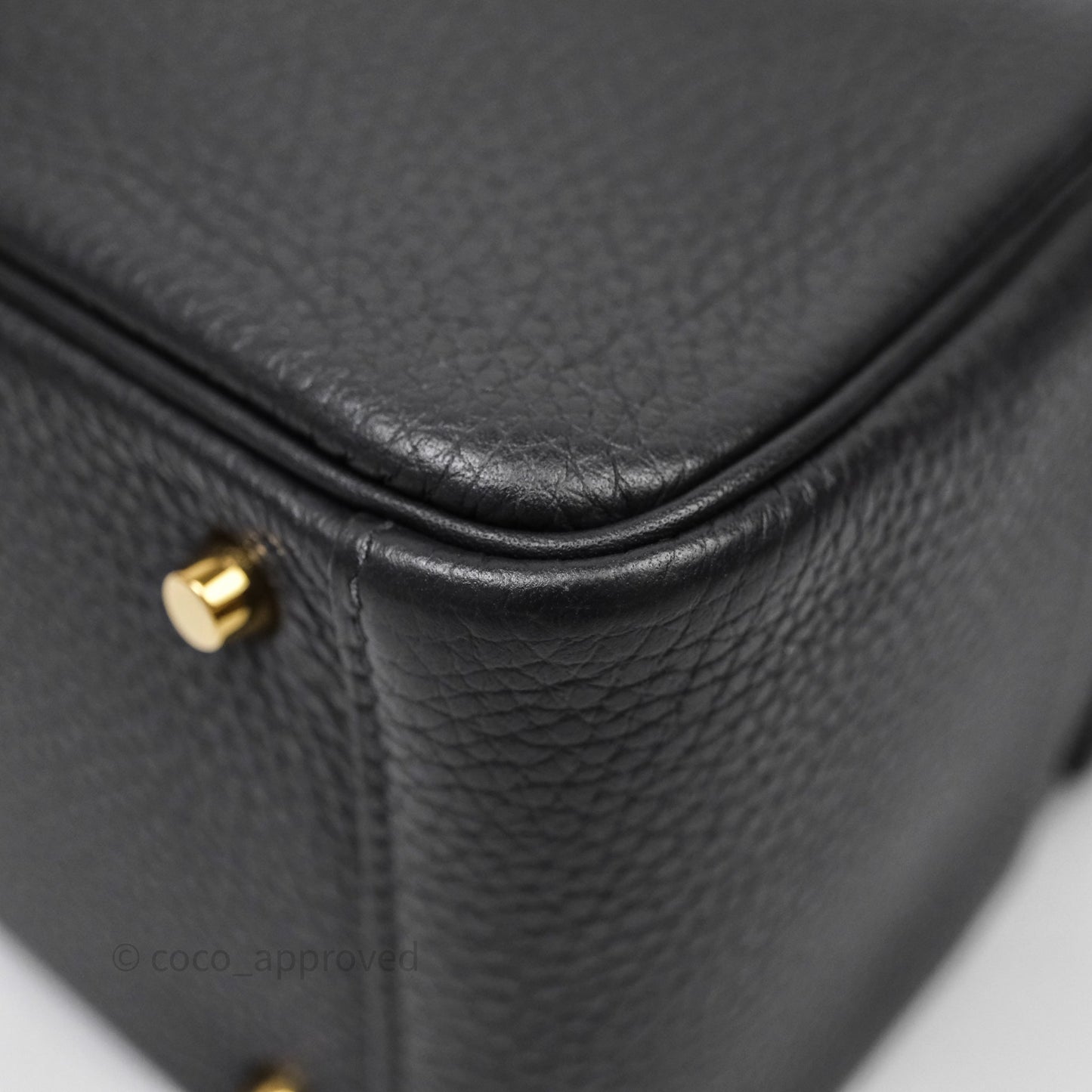 Hermès Mini Lindy 20 Caban 3Y Clemence Gold Hardware