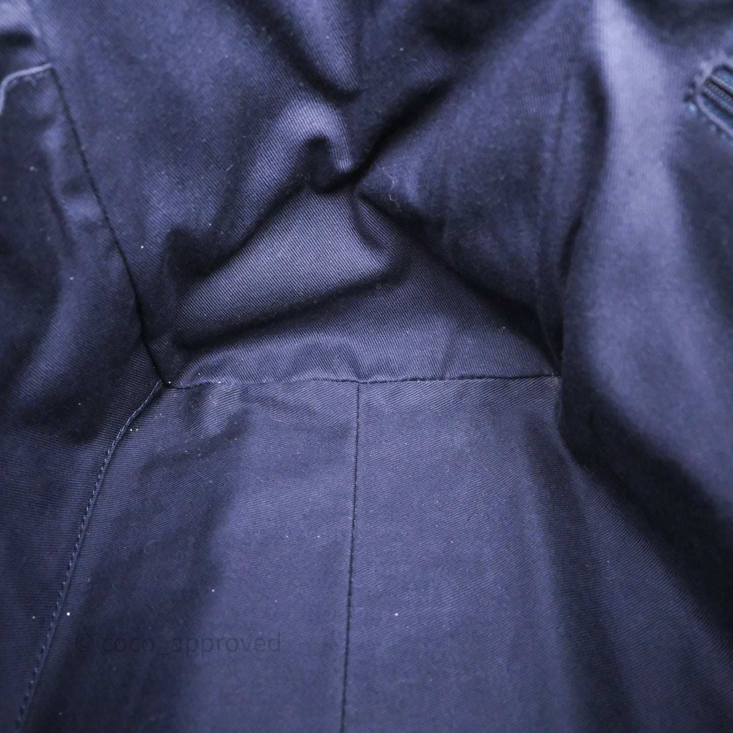 Chanel Large Deauville Navy Canvas Silver Hardware