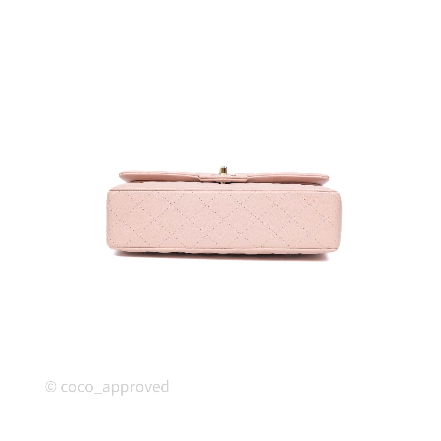 Chanel Classic M/L Medium Flap Quilted Pink Caviar Gold Hardware