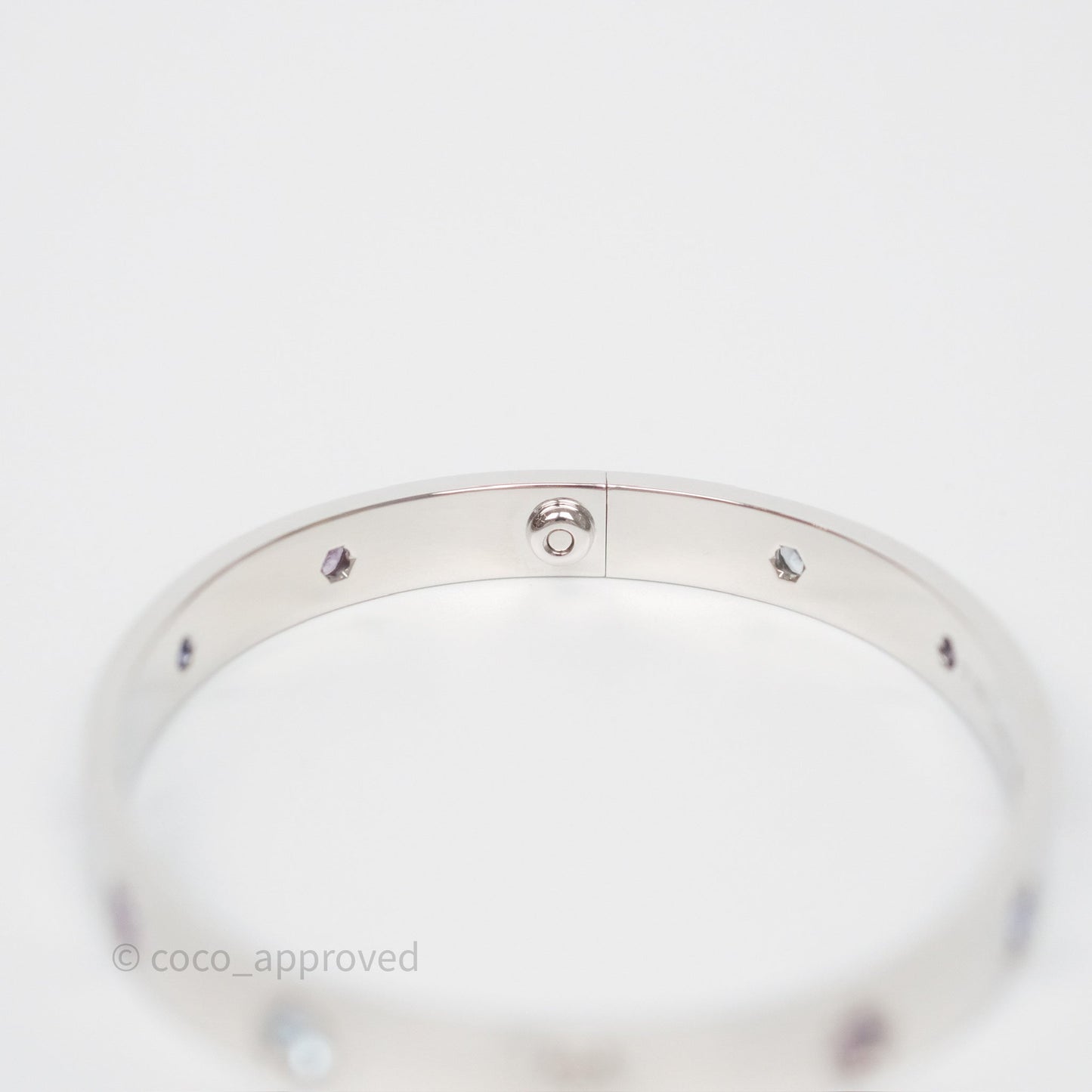 Cartier Rainbow Multistone White Gold Love Bracelet