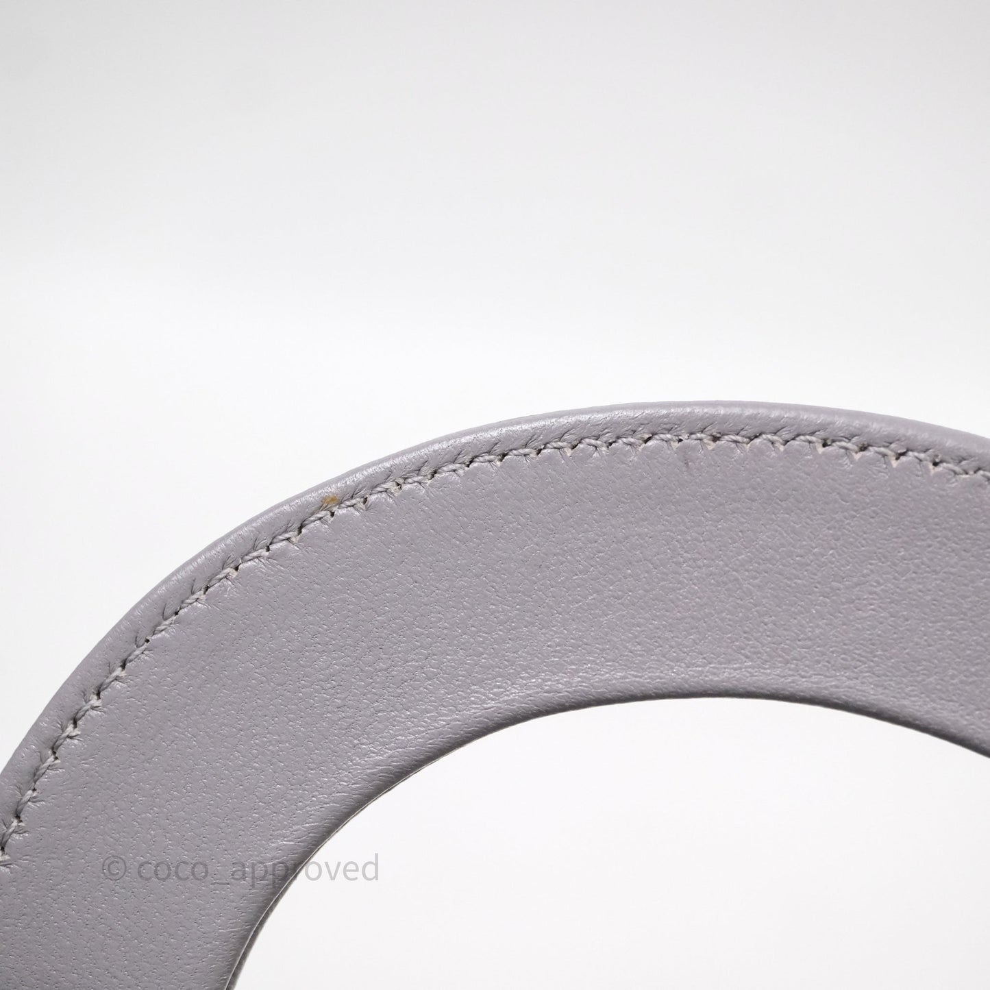 Christian Dior Mini Lady Dior Lambskin Cannage Grey Silver Hardware