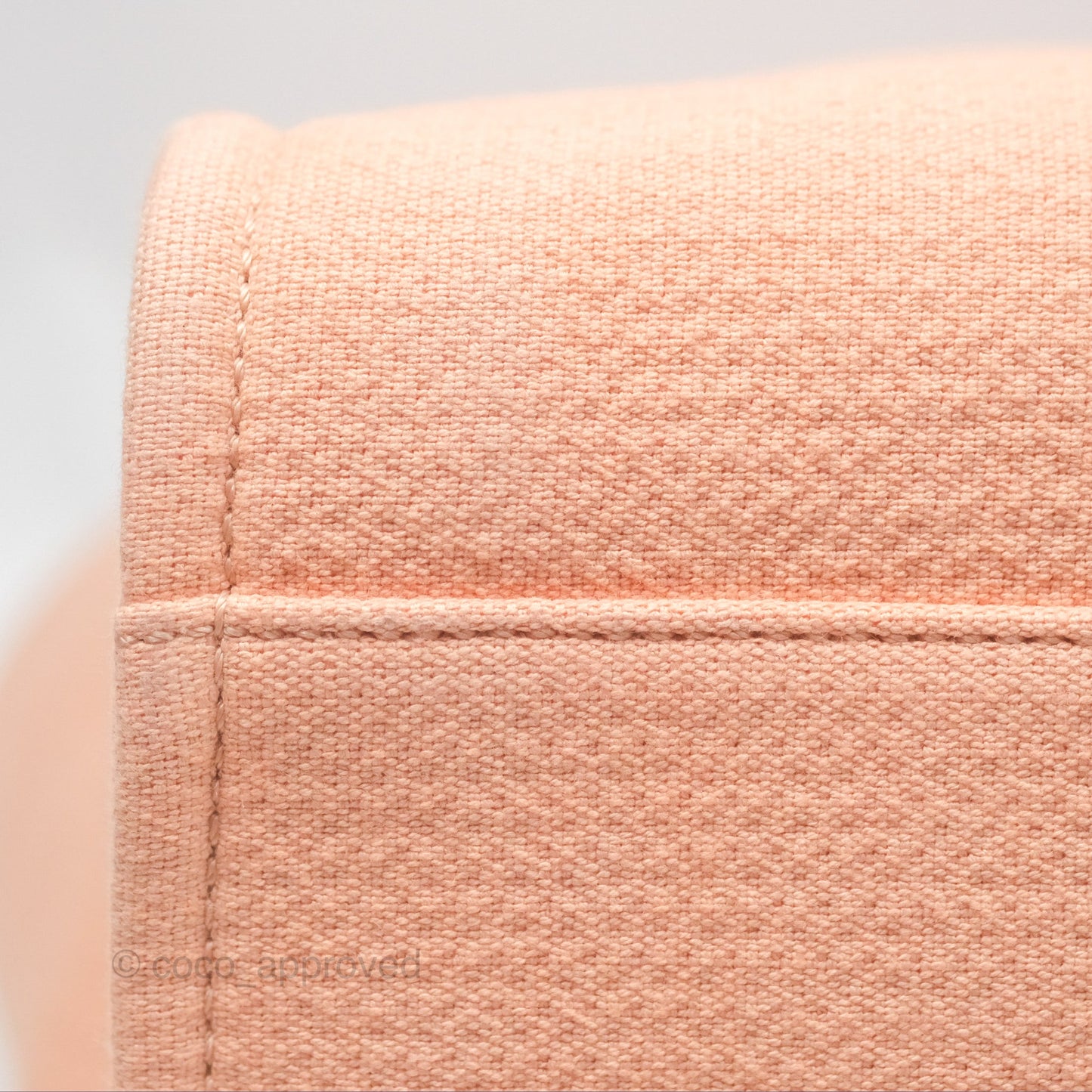 Chanel Large Deauville Coral Clair Canvas