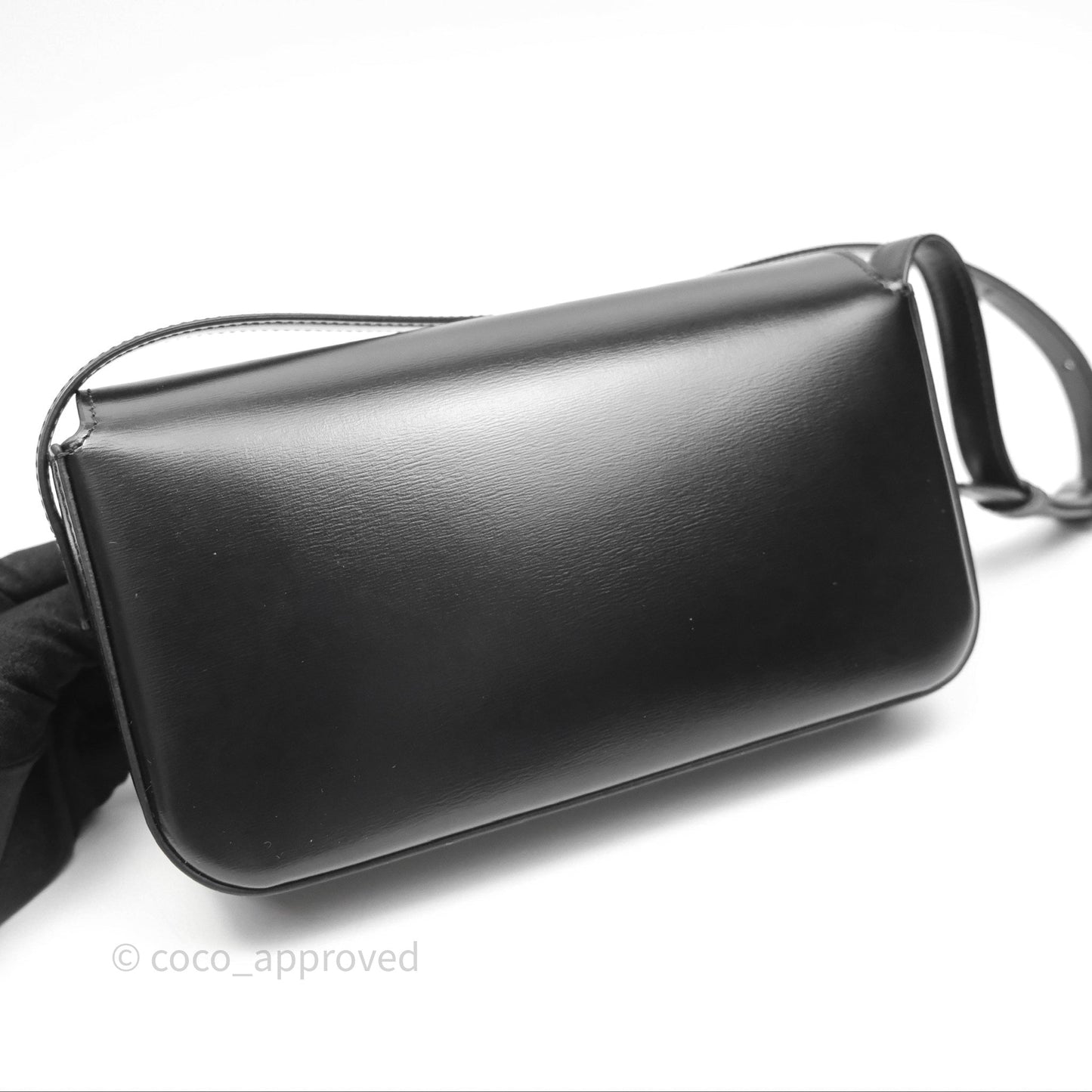 Celine Triomphe Shoulder Bag Black Calfskin