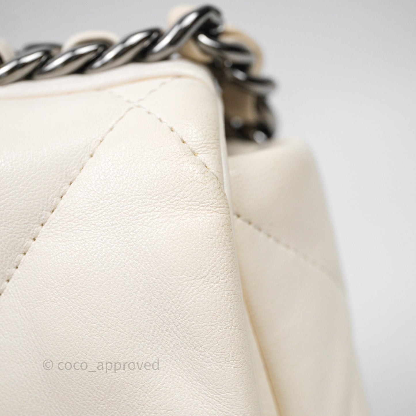 Chanel 19 Small Ivory White Mixed Hardware