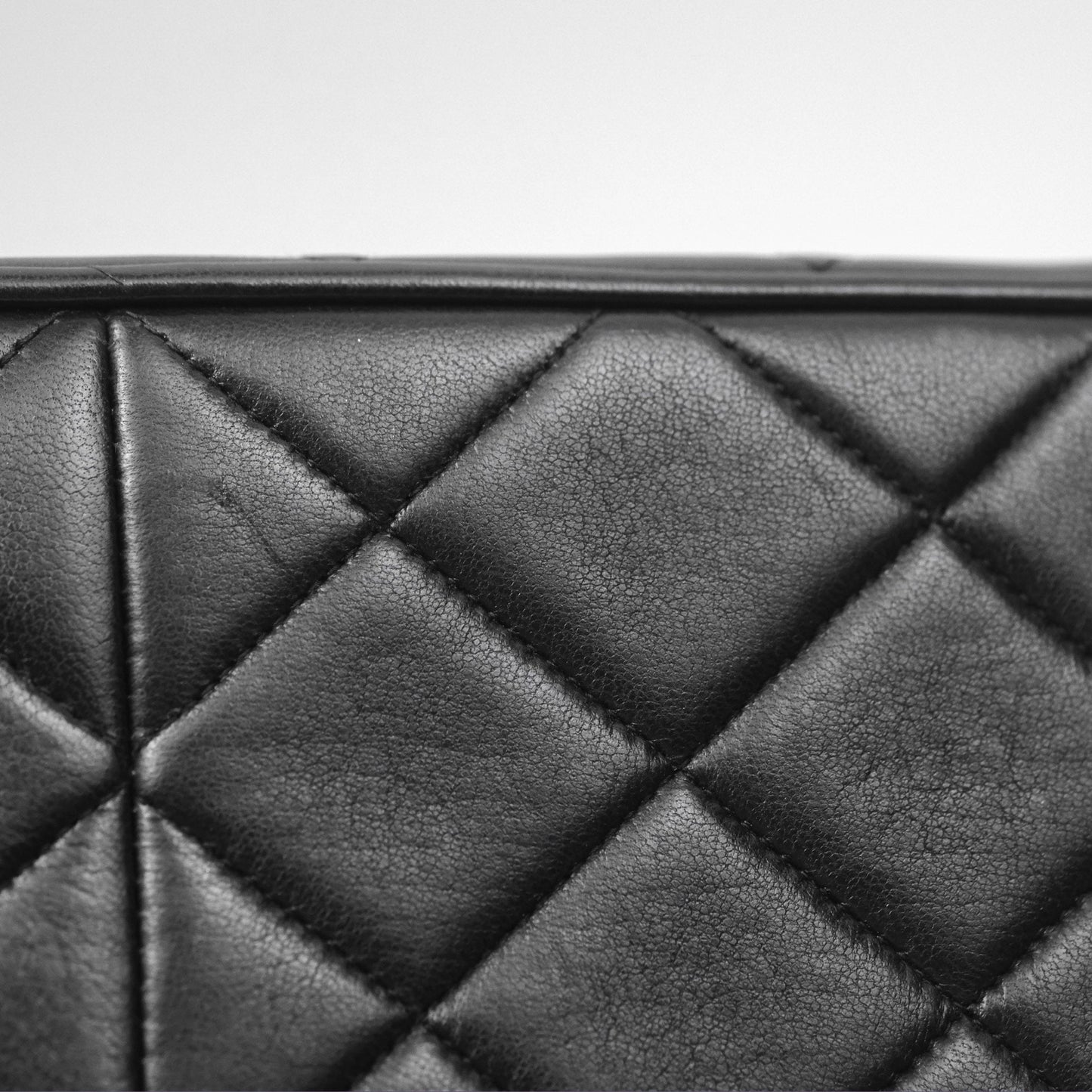 Chanel Vintage Flap Bag Black Lambskin 24K Gold Hardware