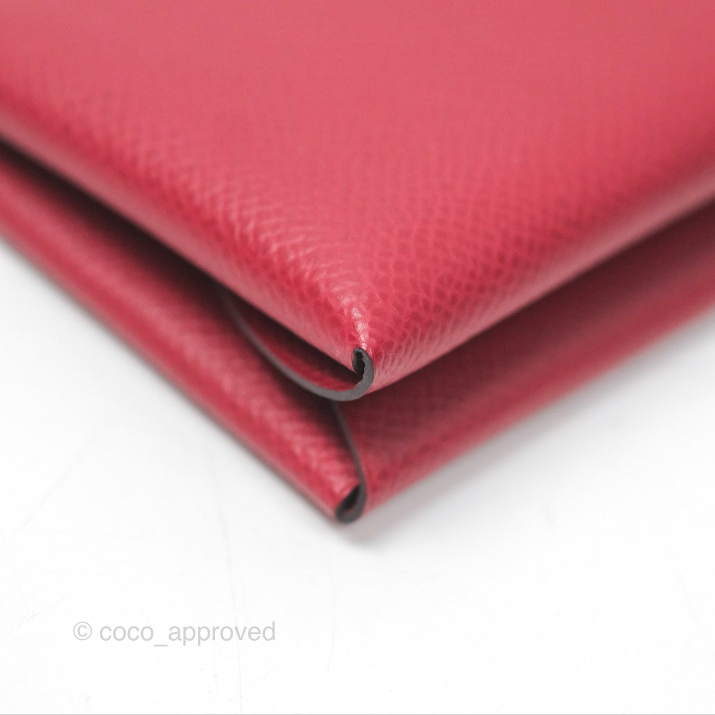 Hermès Calvi Duo Compact Card Holder Rouge Grenat Epsom