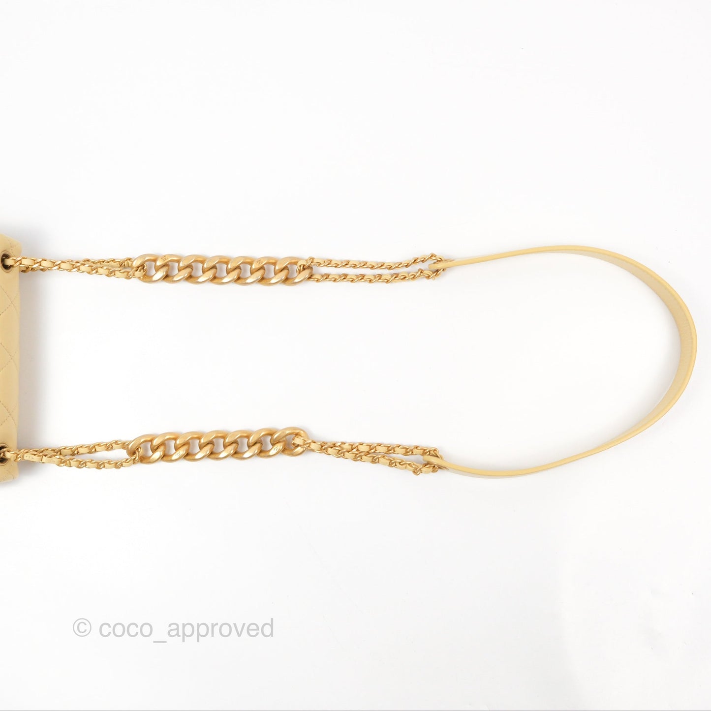 Chanel Small Flap Bag with Chain Strap Yellow Lambskin Aged Gold Hardware