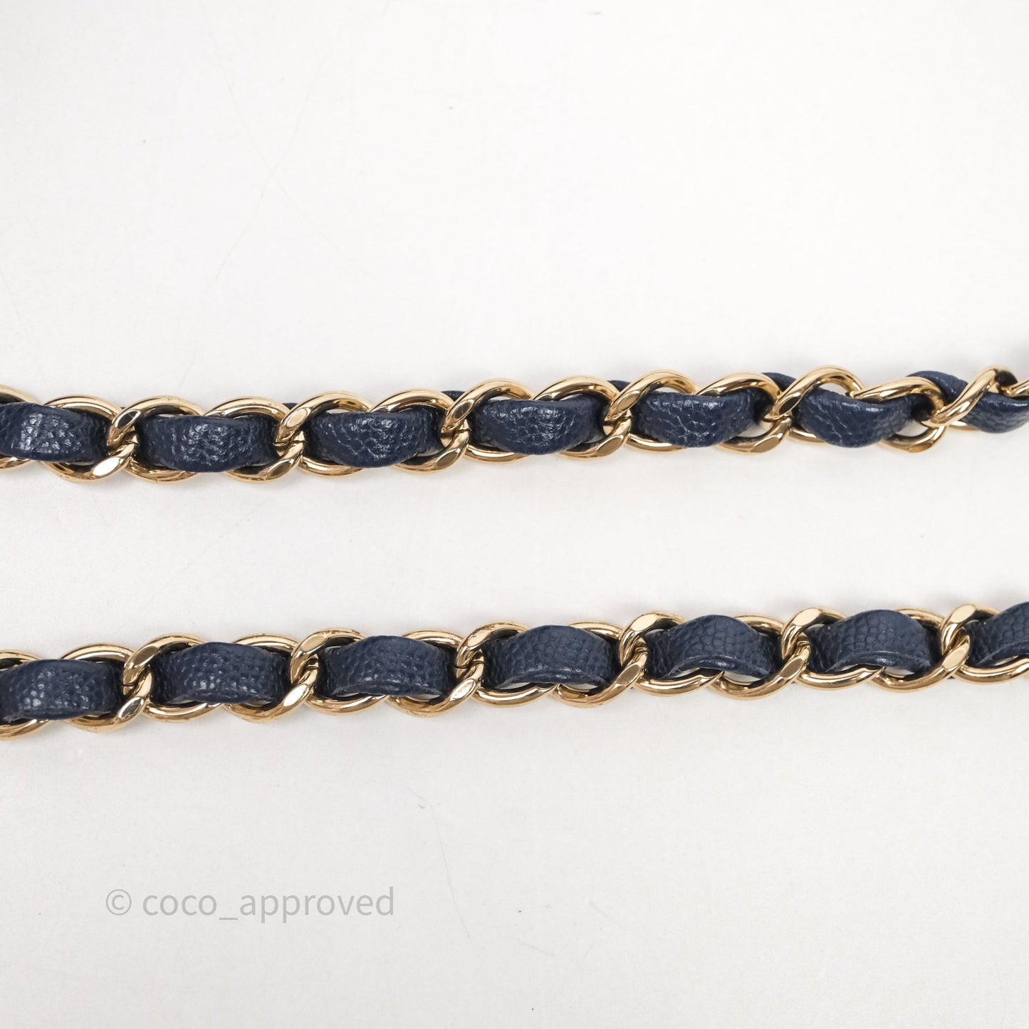 Chanel Medium Classic Flap Quilted Dark Blue Caviar Gold Hardware