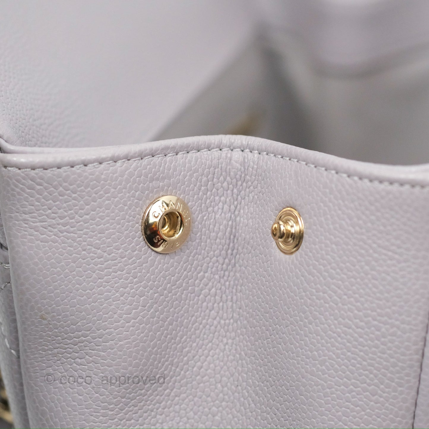 Chanel Quilted Medium Business Affinity Flap Grey Caviar Light Gold Hardware