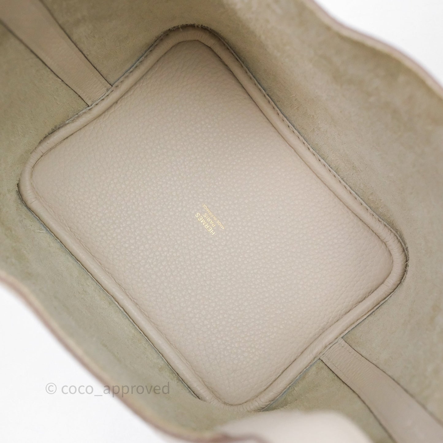 Hermès Picotin 18 Beton 8L Clemence Gold Hardware