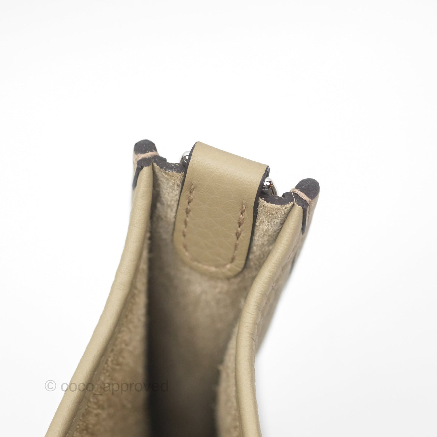 Hermès Mini Evelyne 16 Beige Marfa 8Q Clemence Palladium Hardware