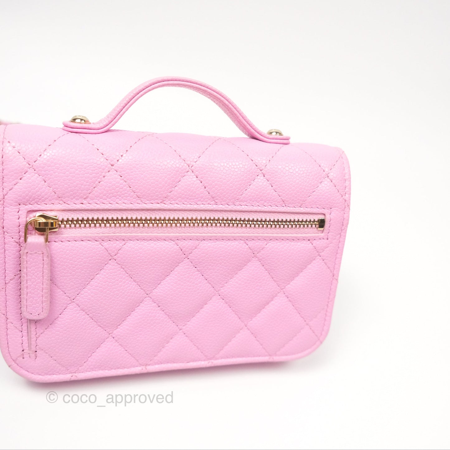 Chanel Business Affinity Clutch With Chain Pink Caviar Gold Hardware