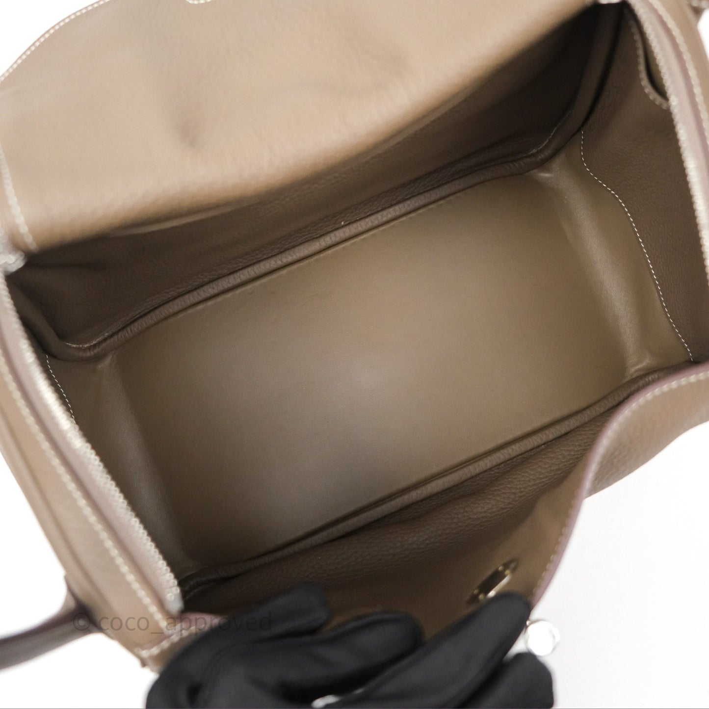 Hermès Lindy 30 Etoupe 18 Clemence Palladium Hardware