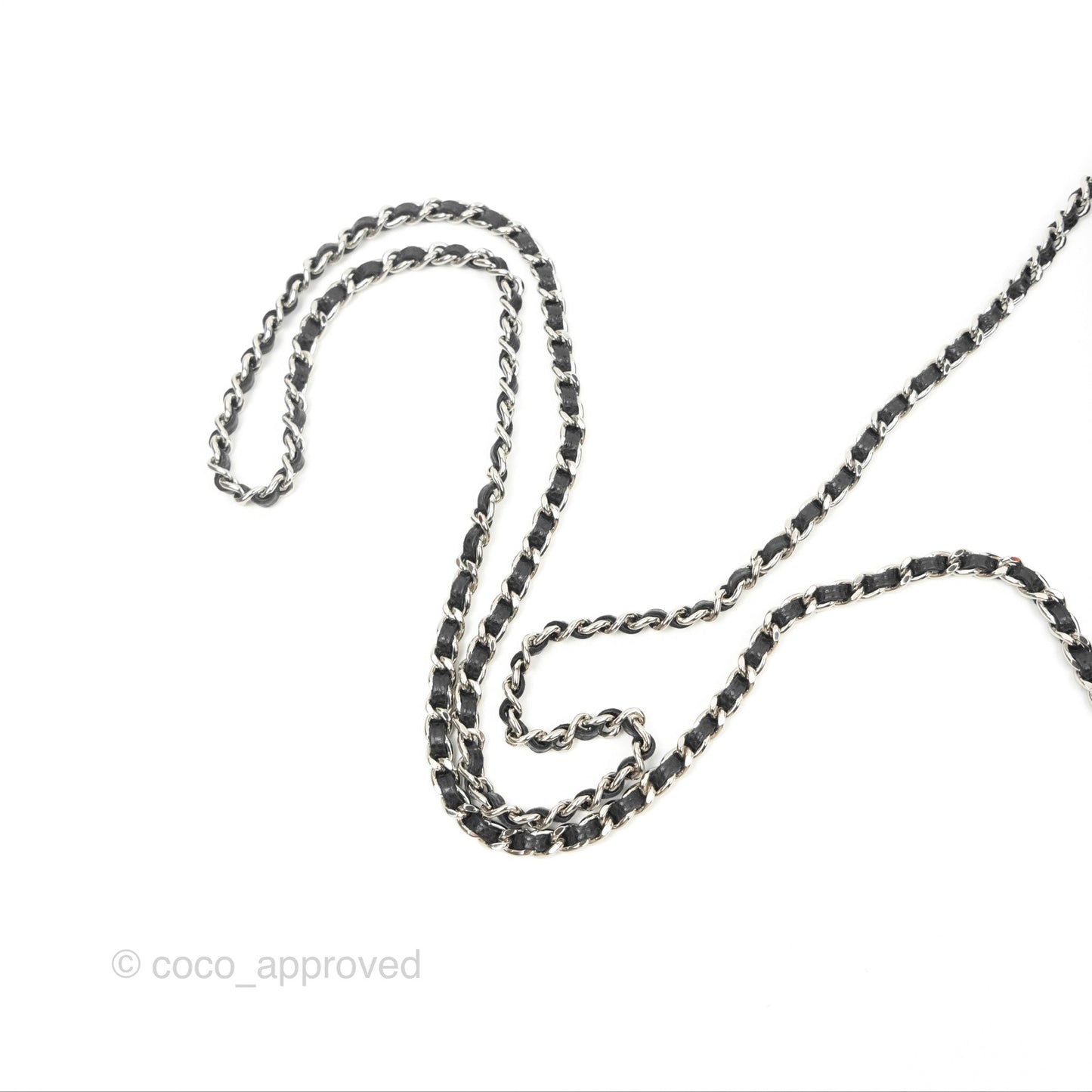 Chanel Classic Chevron Wallet on Chain WOC Black Caviar Silver Hardware