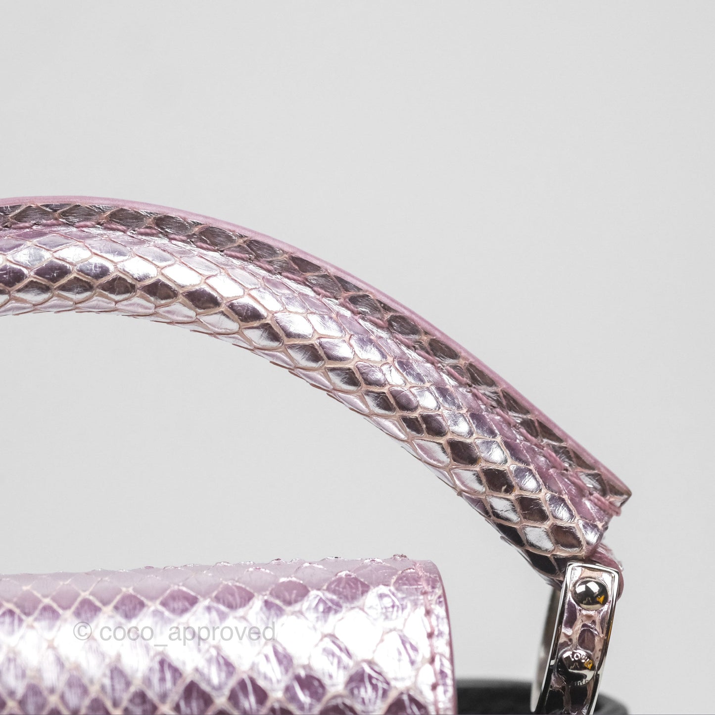 Louis Vuitton Capucines Mini Black in Taurillon Leather and Shiny Python leather